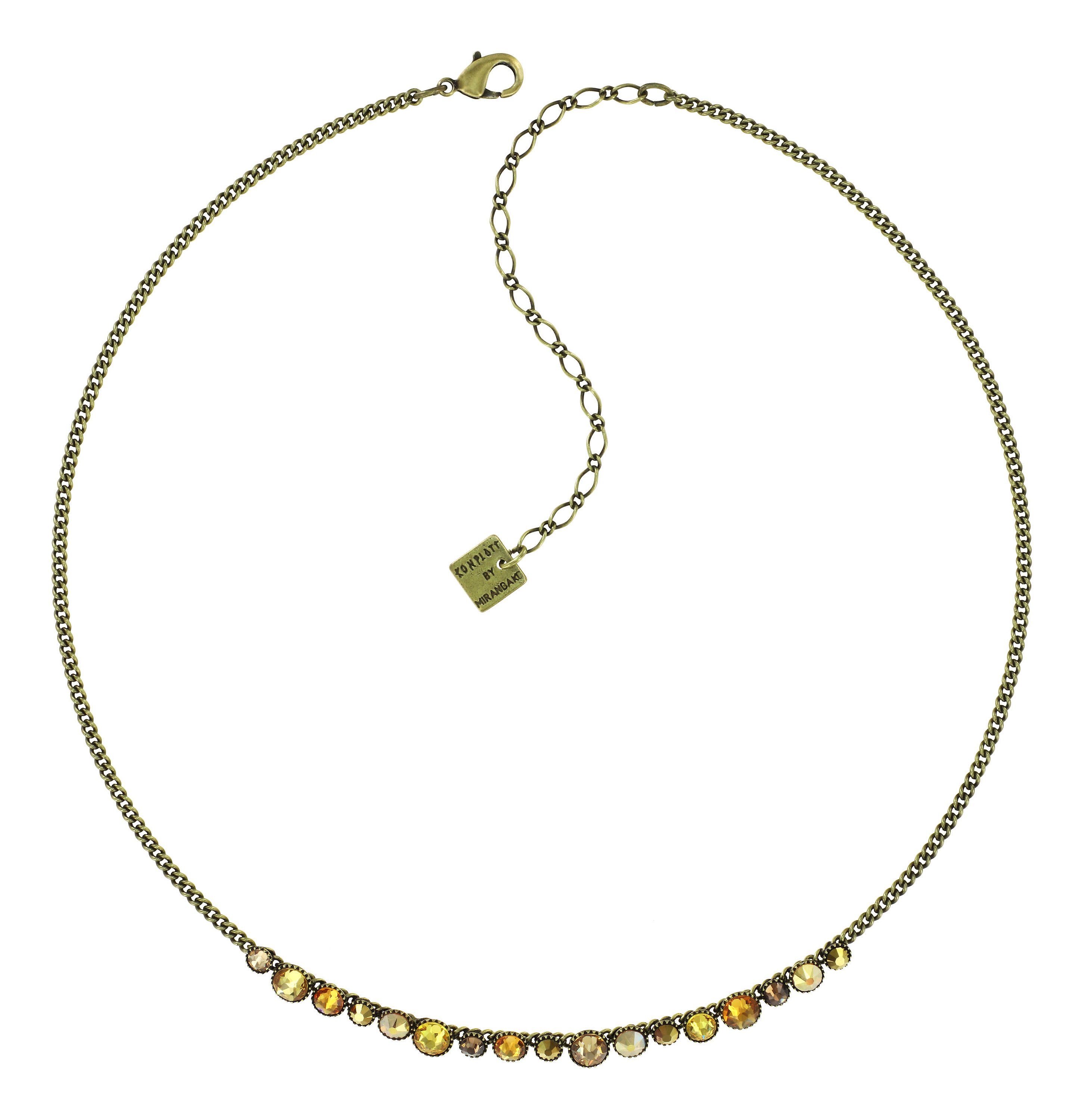 image for Necklace Water Cascade Yellow / Brown  
