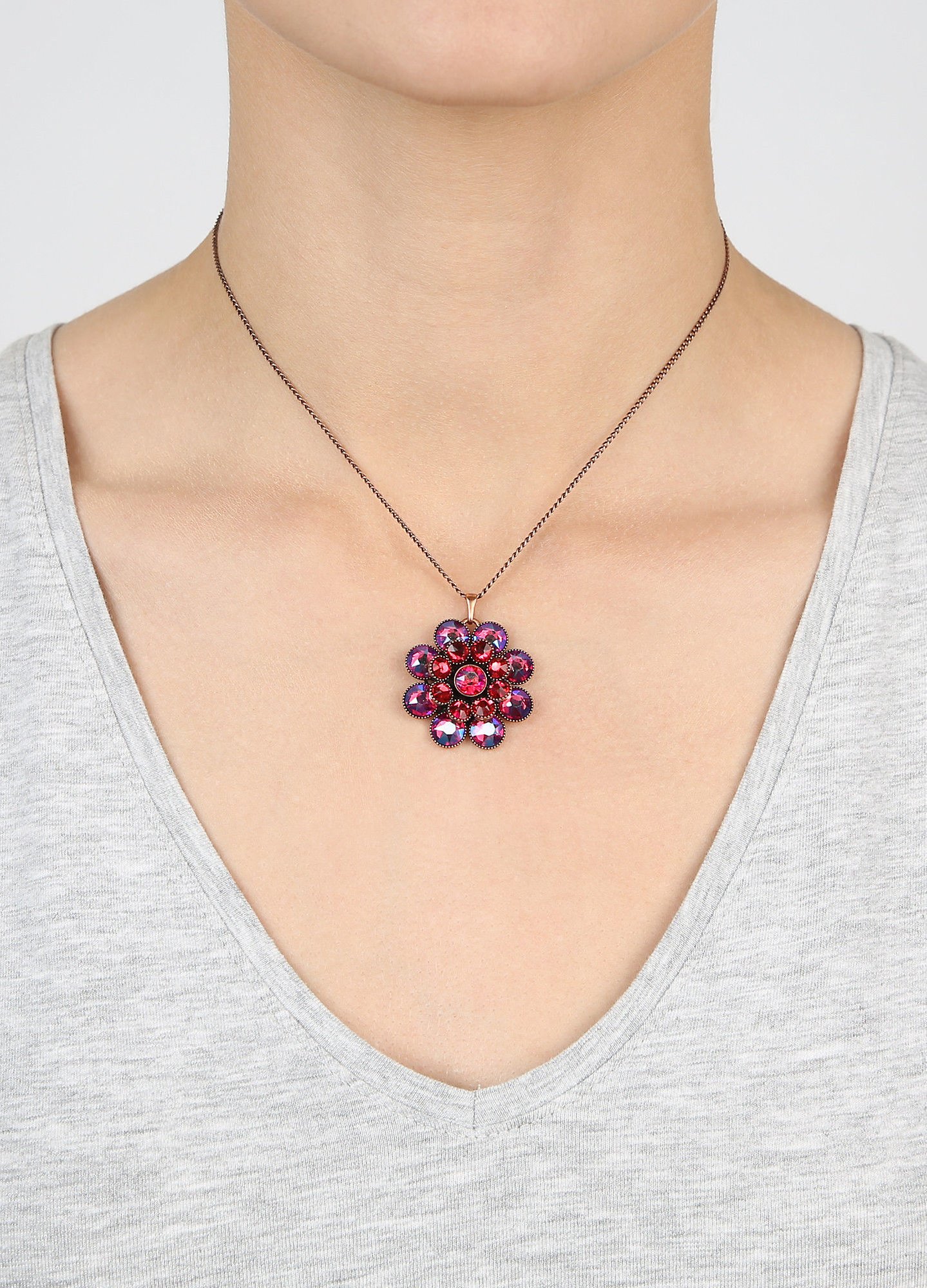 image pour Collier pendant Lost Garden Rouge  