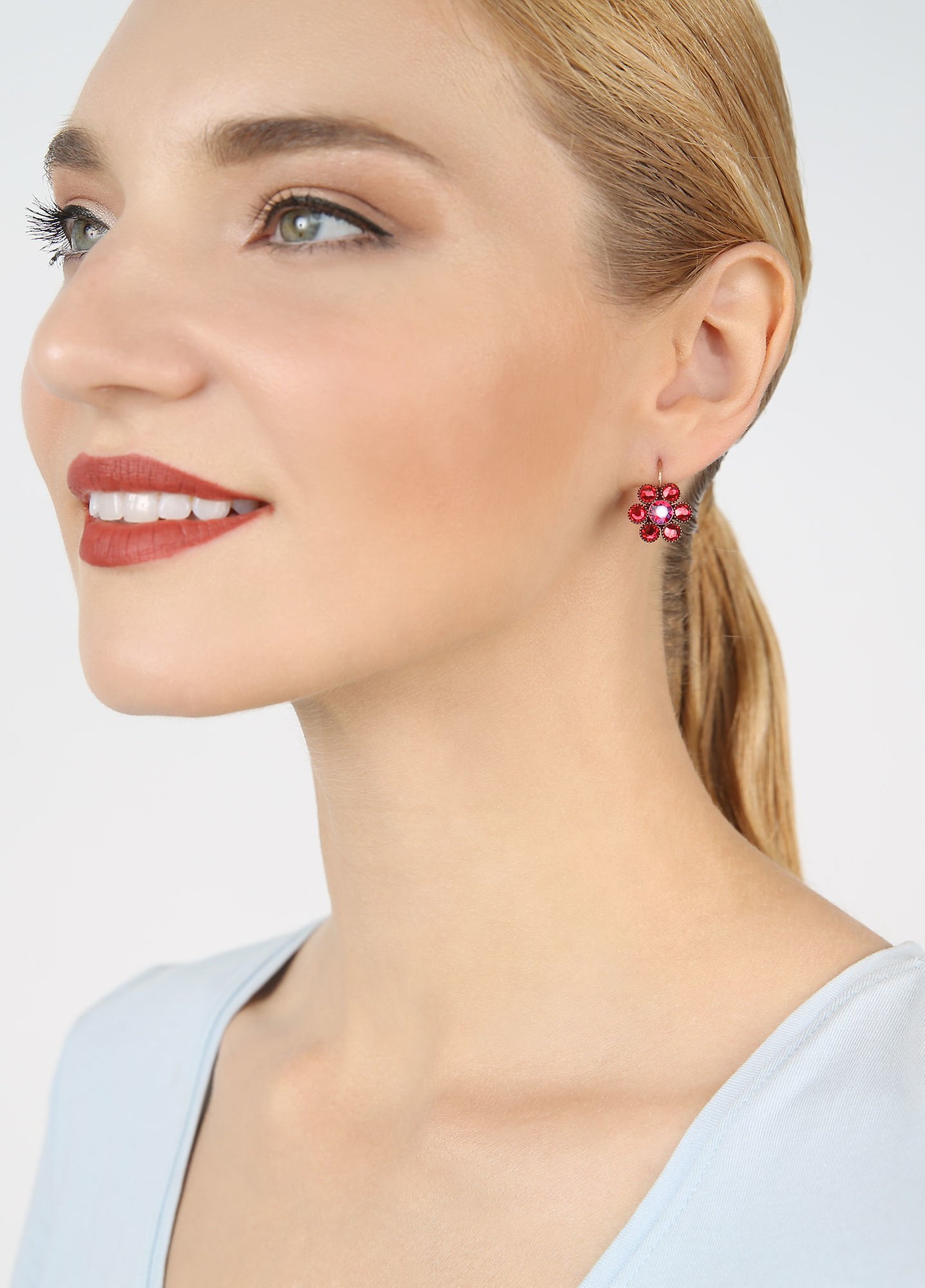 image pour Boucles d'oreilles Eurowire Lost Garden Rouge  