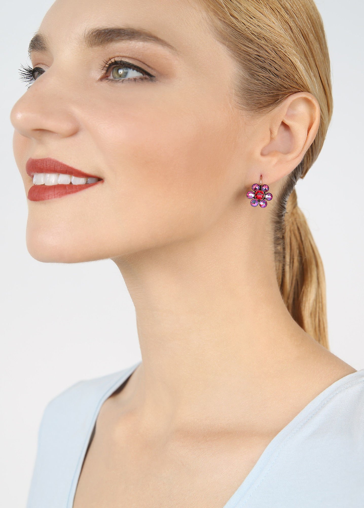 image for Earring Eurowire Lost Garden Red  