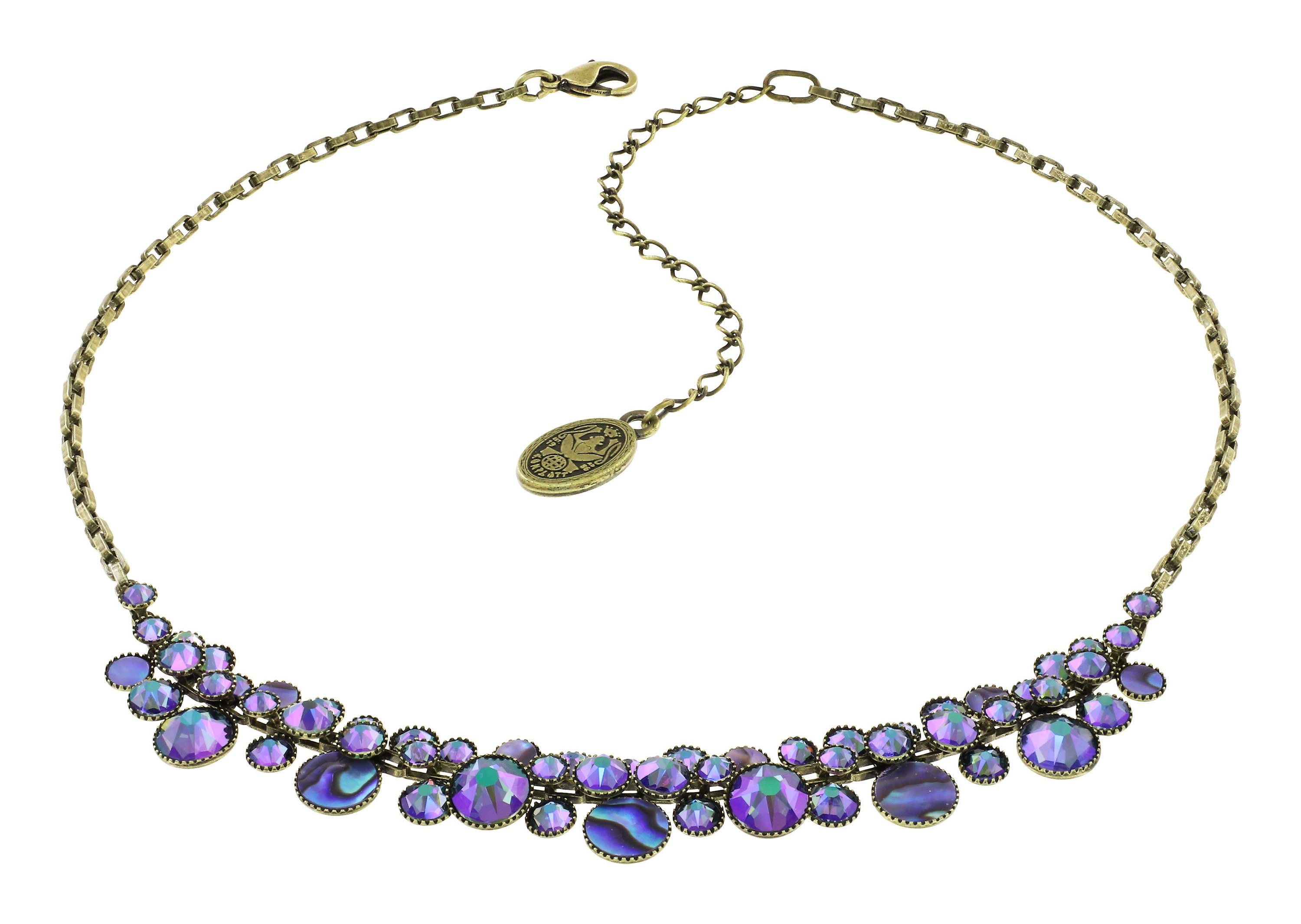 image for Necklace Water Cascade Green / Lila  