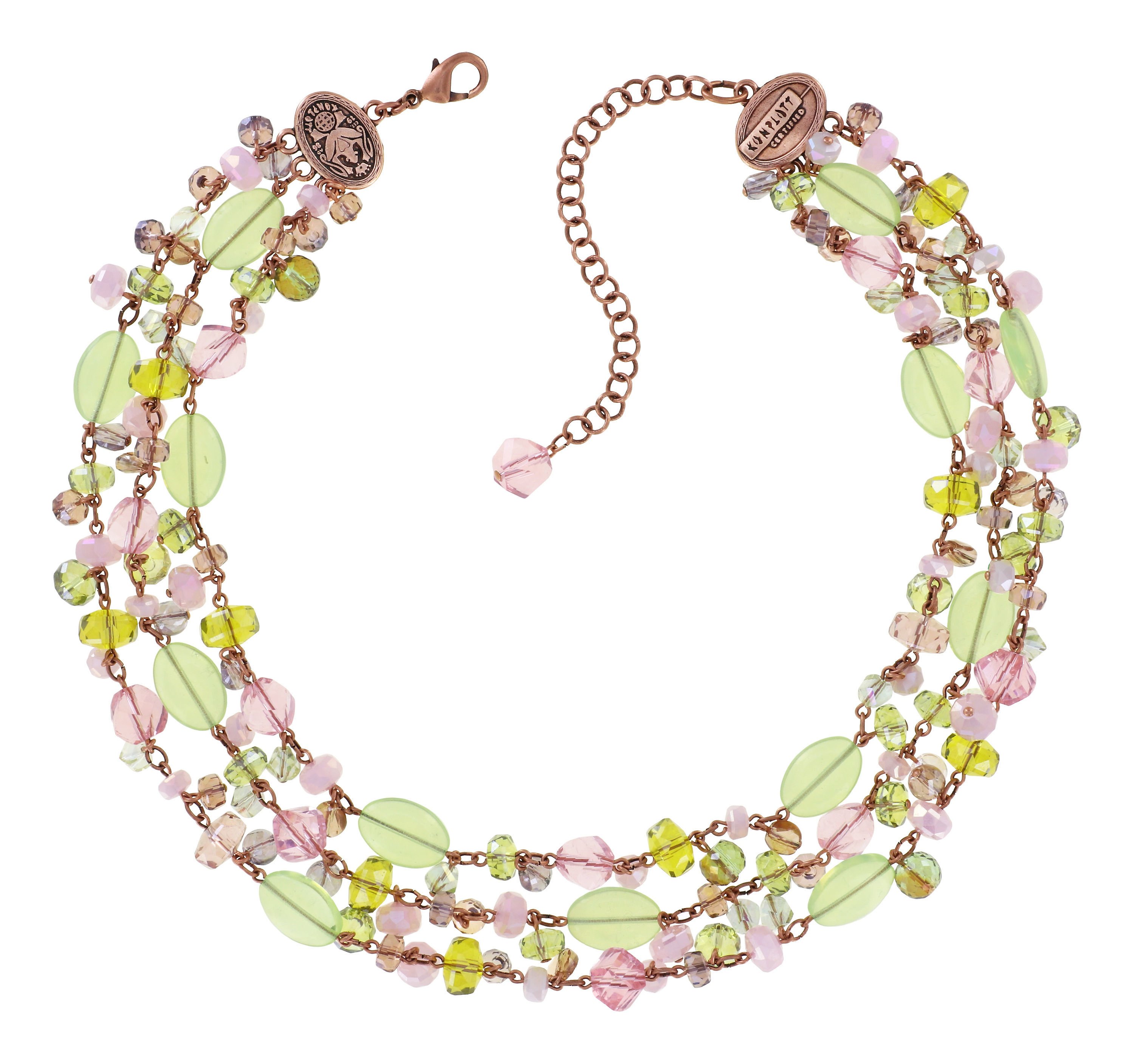 Bild für Halskette Collier Jelly Flow Rosa / Grün  