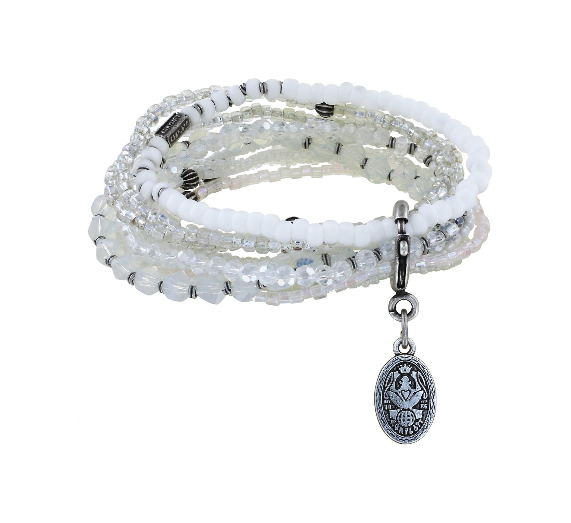 image pour Bracelet élastique Petit Glamour d´Afrique Blanc  