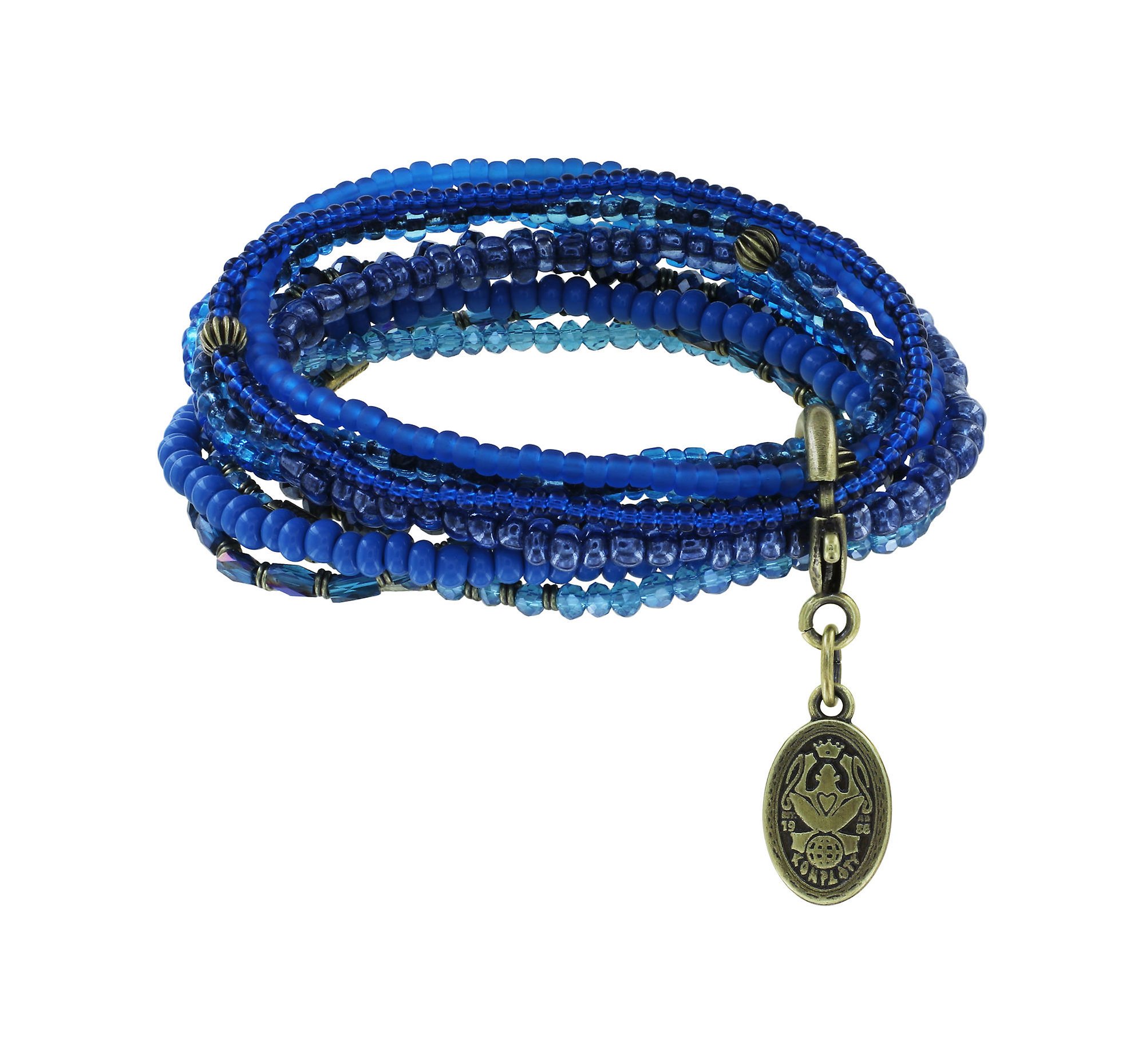 image pour Bracelet élastique Petit Glamour d´Afrique Bleu  