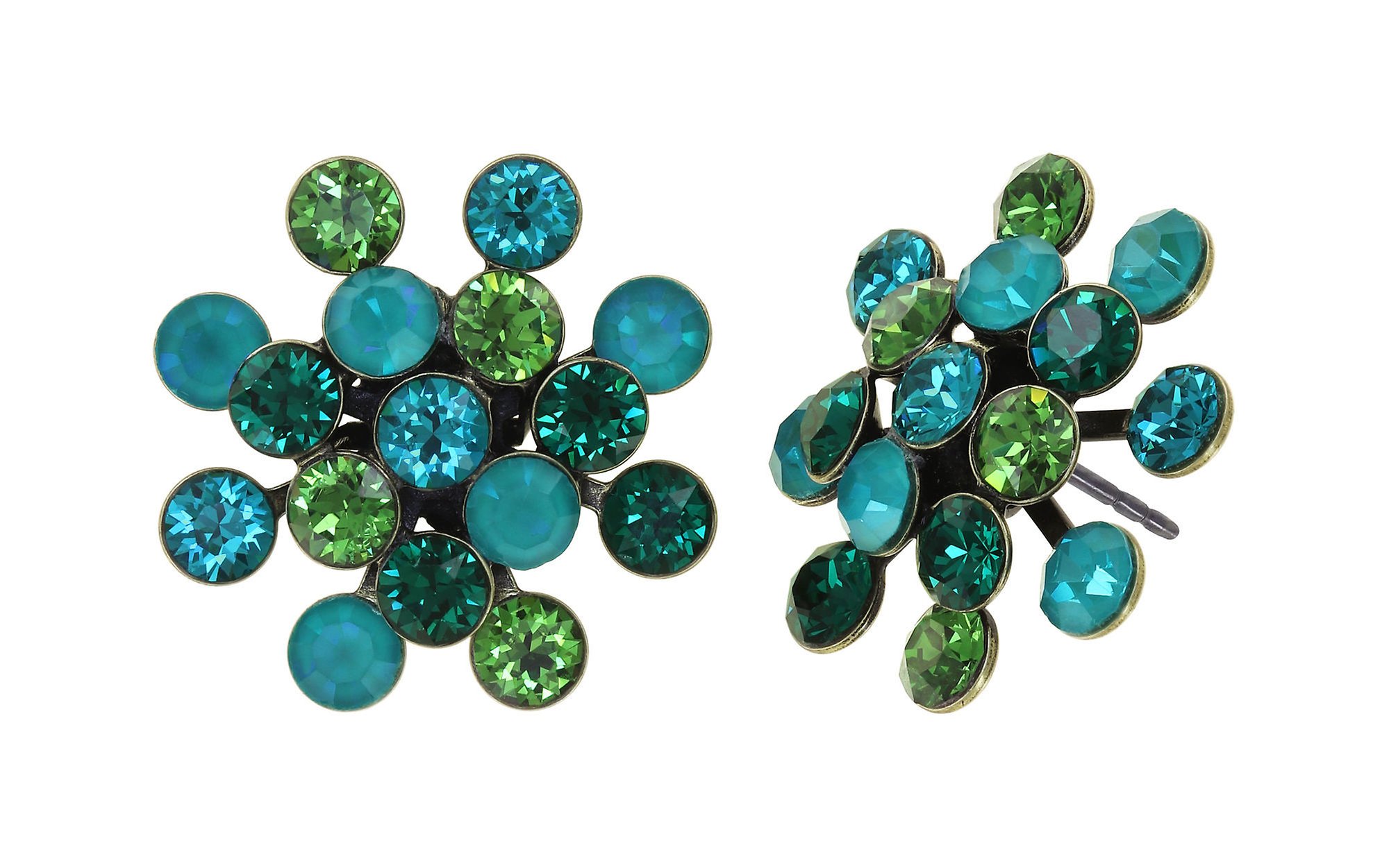 image for Earring Stud Magic Fireball Blue / Green  Classic Size (21mm Ø)