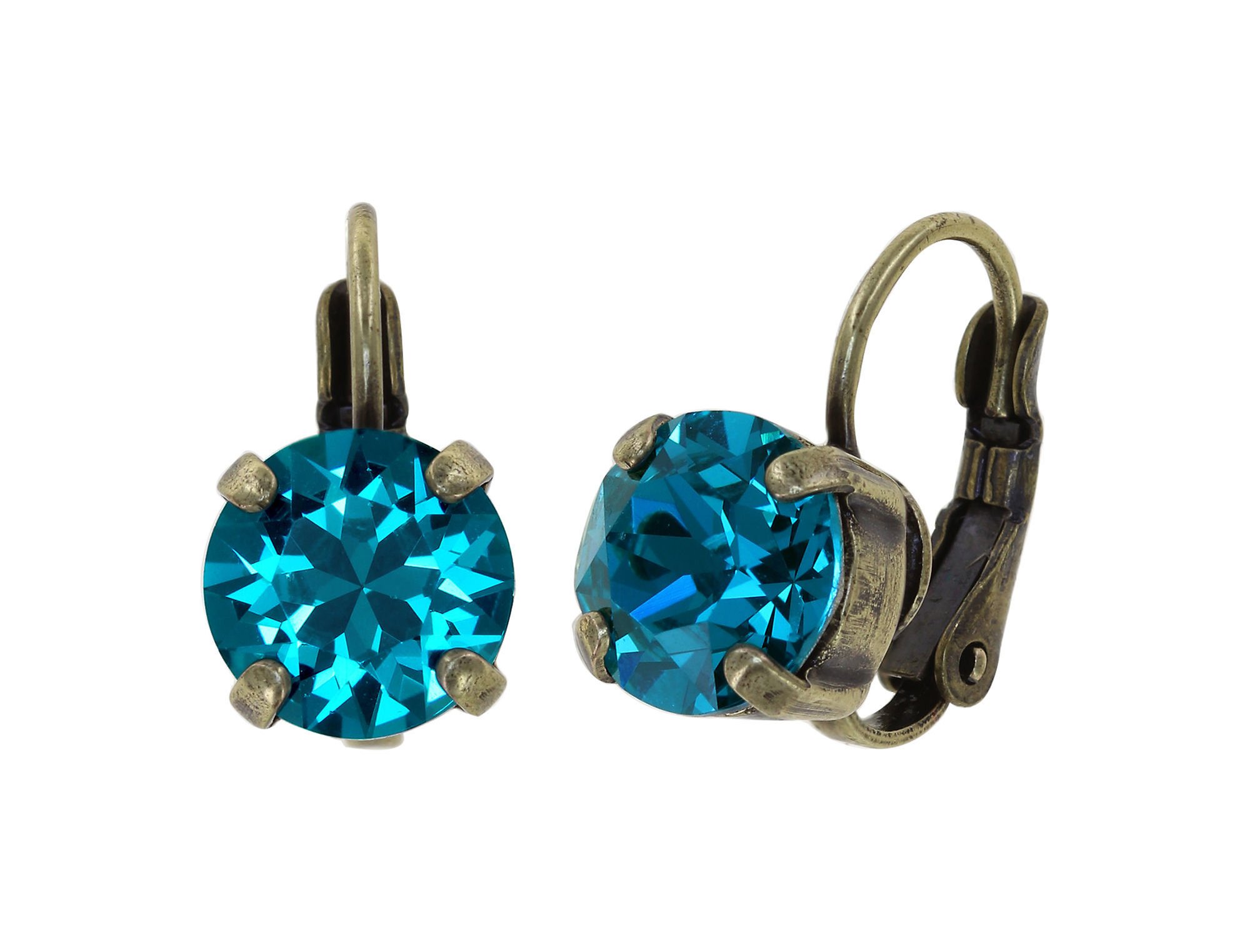 Orecchini Konplott Viola Collezione Black Jack – Con Cristalli Swarovski, Diametro 0,5 Cm, Ottone