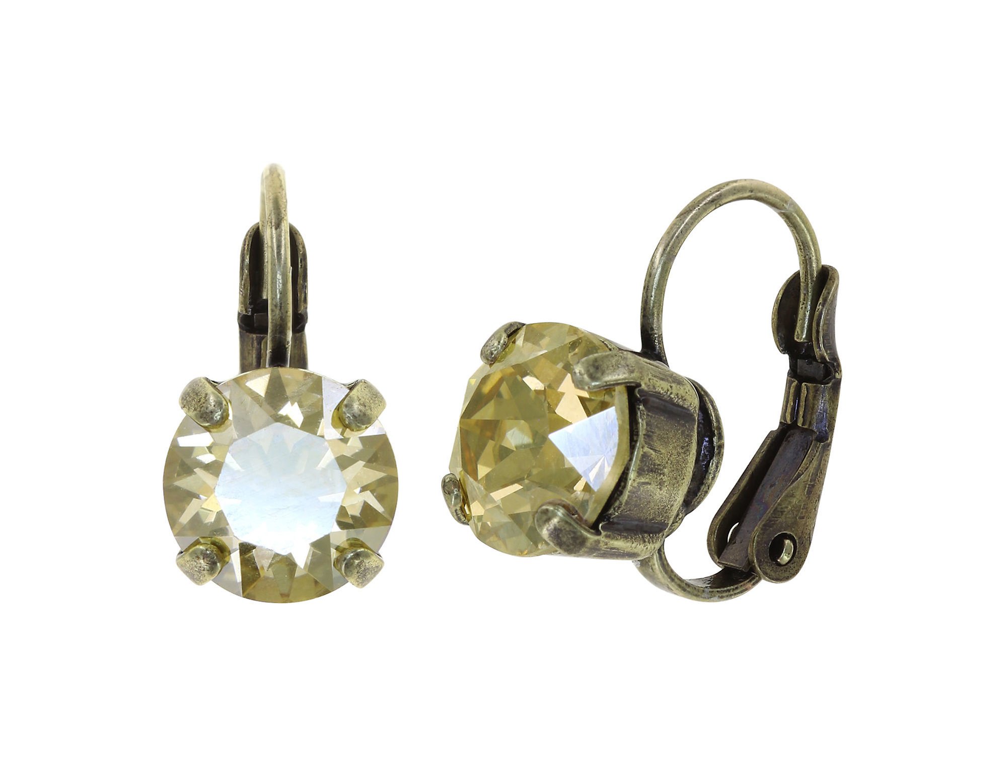 image pour Boucles d'oreilles Eurowire Black Jack Beige crystal golden shadow SS 39
