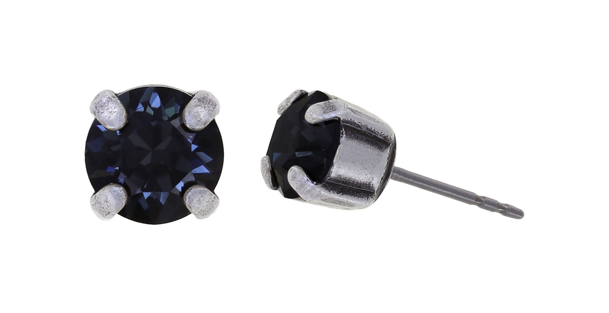 image pour Clou d'oreille Black Jack Noir graphite SS 29