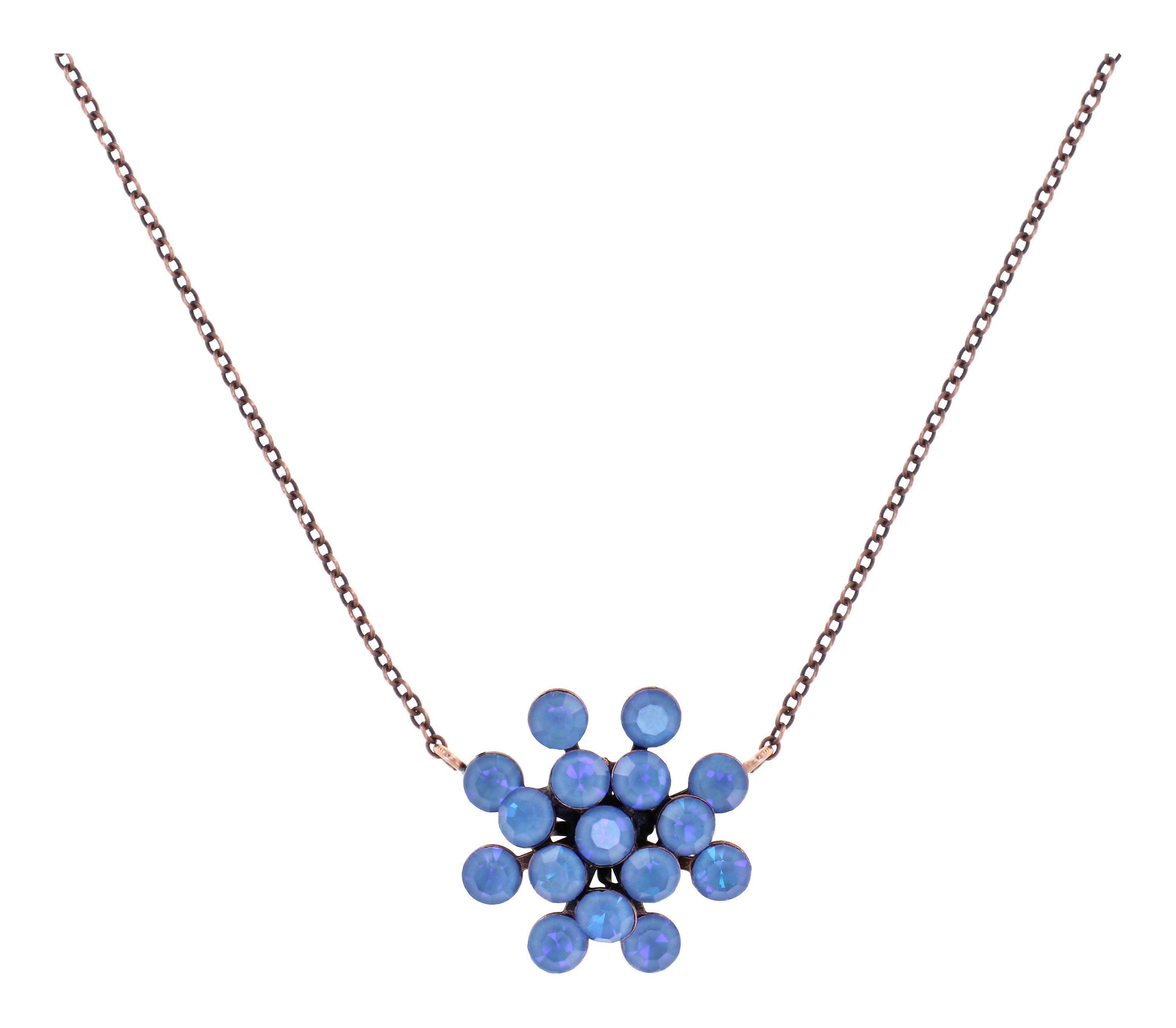 image for Necklace Pendant Magic Fireball Blue crystal ochre delite Classic Size (21mm Ø)