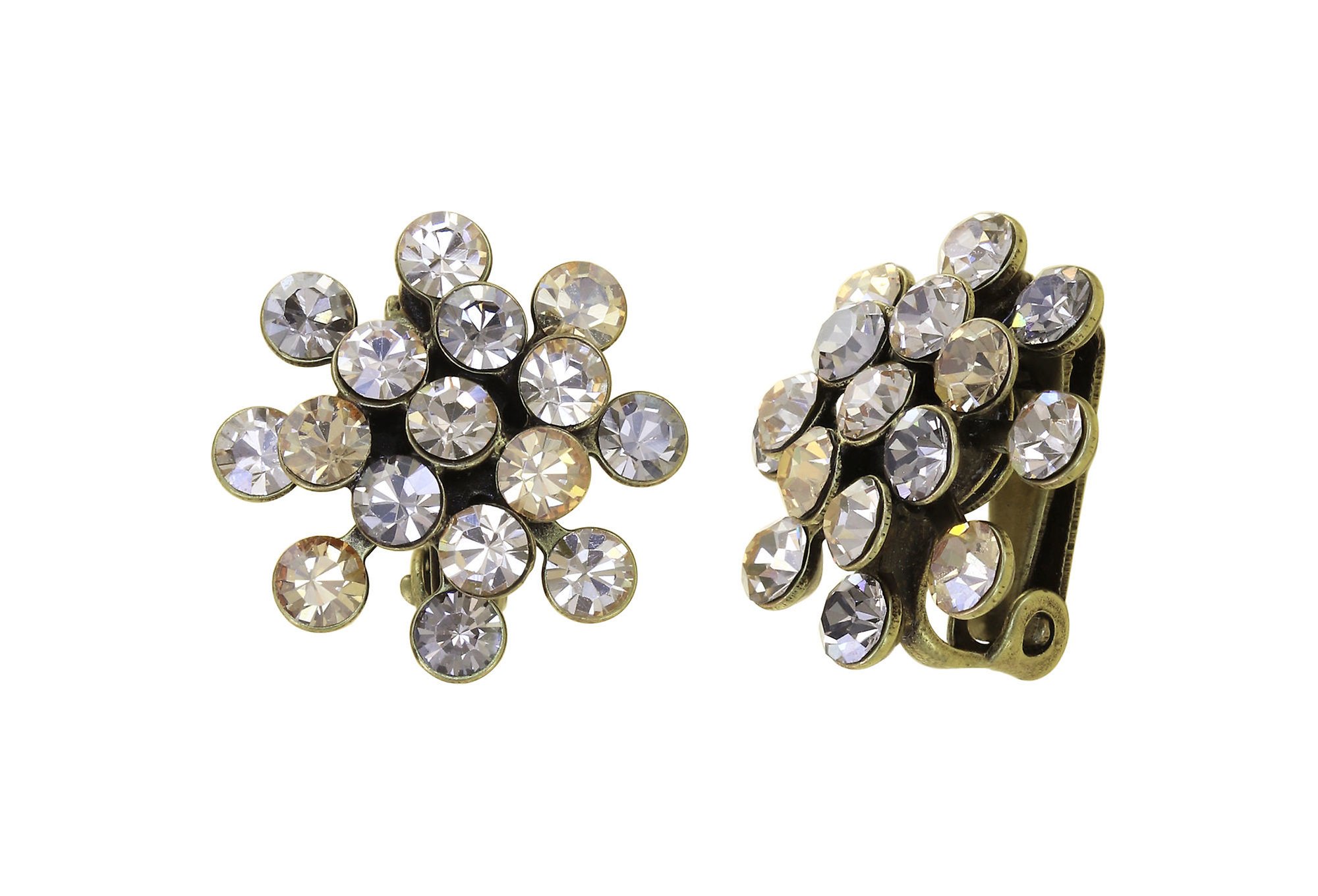 image pour Boucles d'oreilles Clip Magic Fireball Gris / Beige  mini