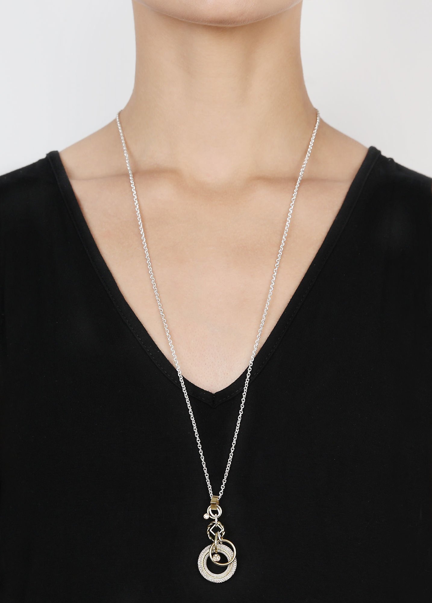 image pour Collier pendant (long) Rings in Concert Argent / Laiton  