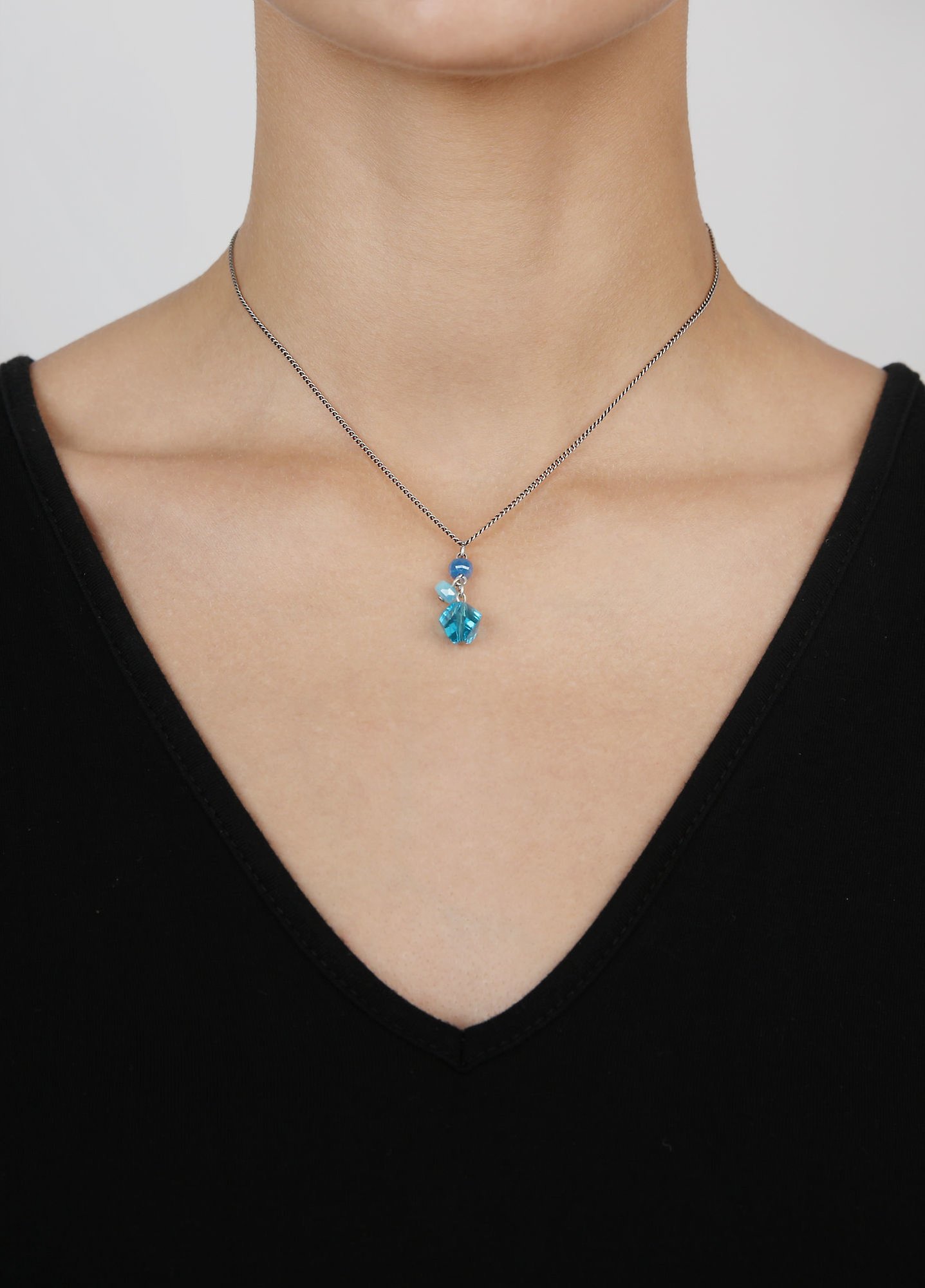 image pour Collier pendant Jelly Flow Bleu  