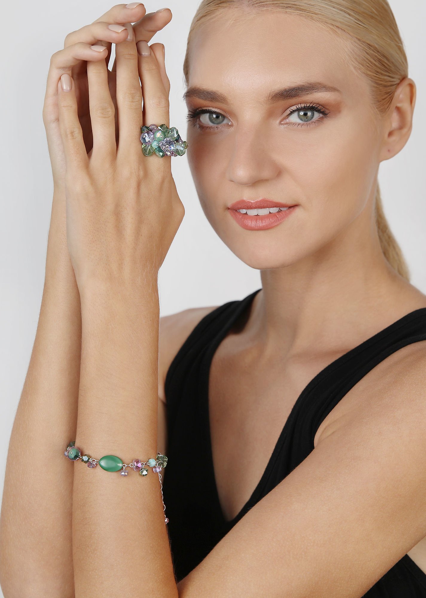 image for Bracelet Jelly Flow Green / Lila  