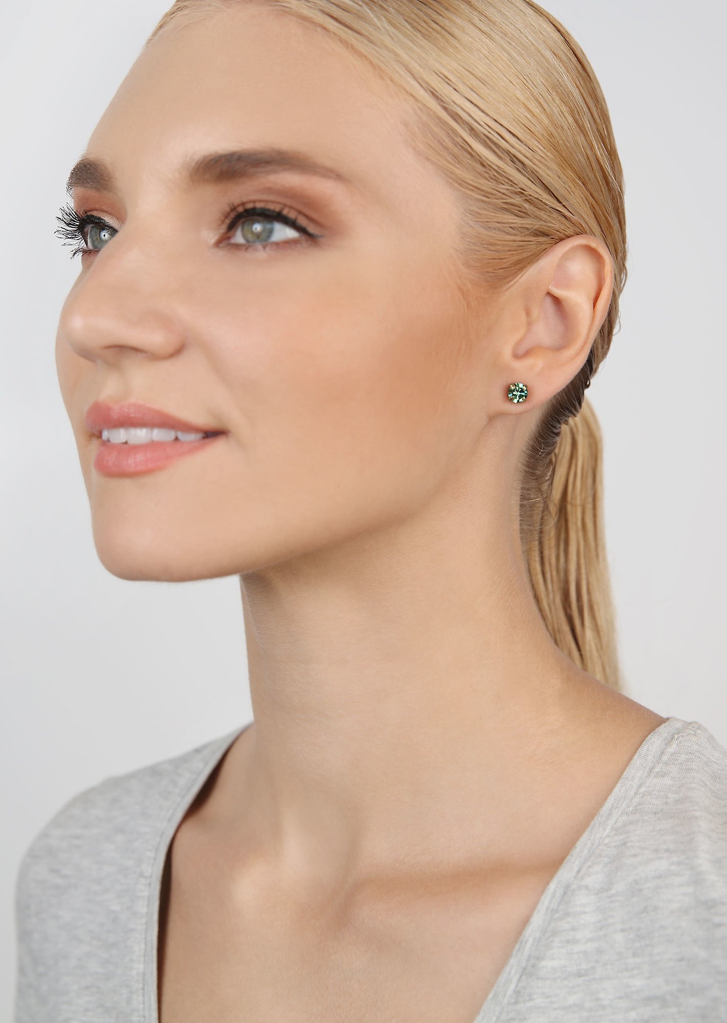 image pour Clou d'oreille Black Jack Vert erinite SS 29