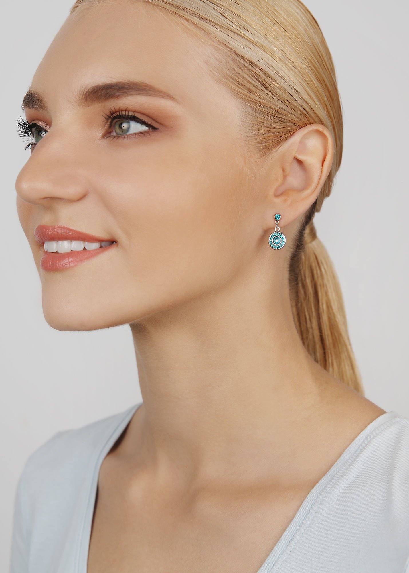 image for Earring Stud Dangling Spell on You Blue / Green  