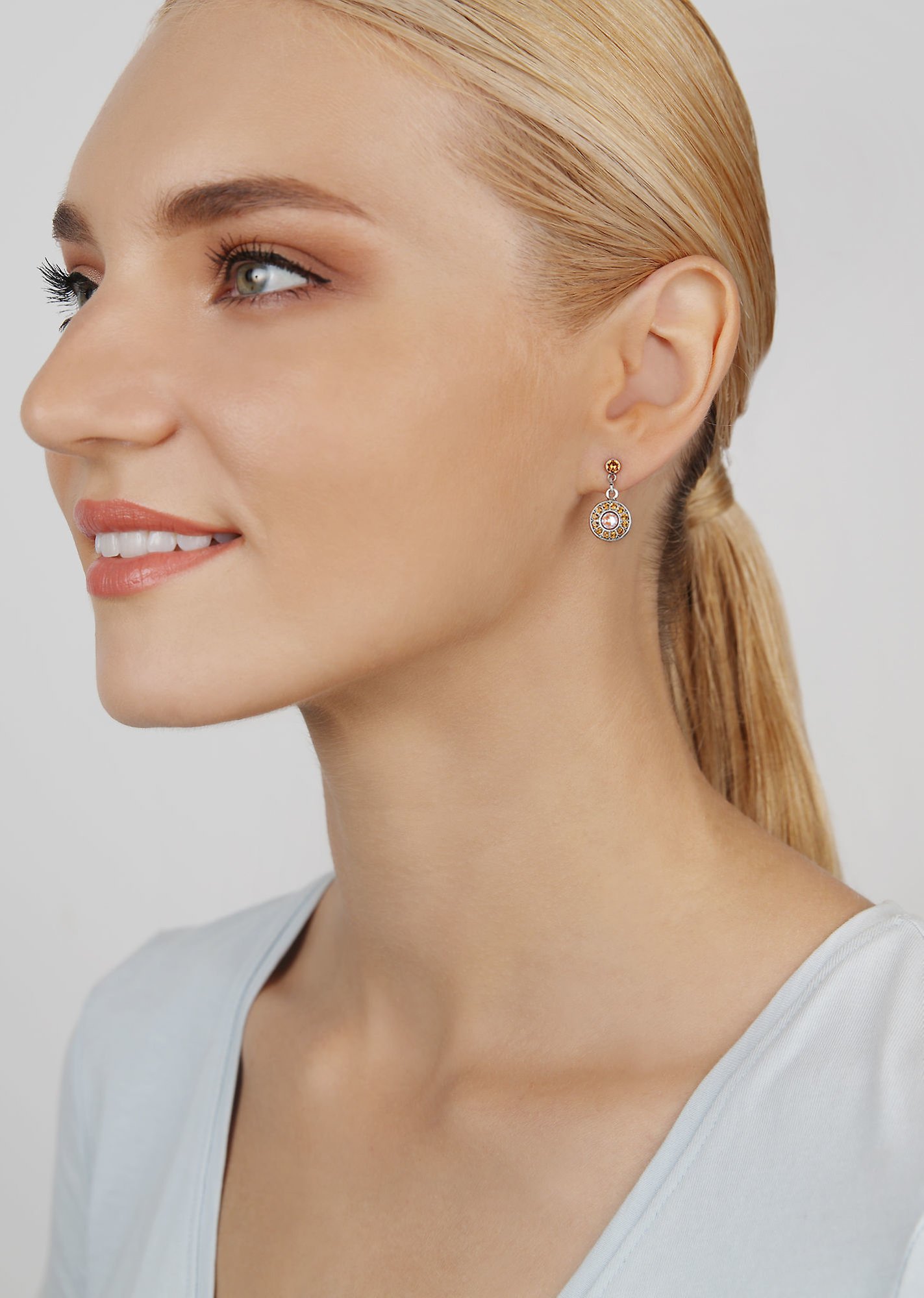 image for Earring Stud Dangling Spell on You Yellow  