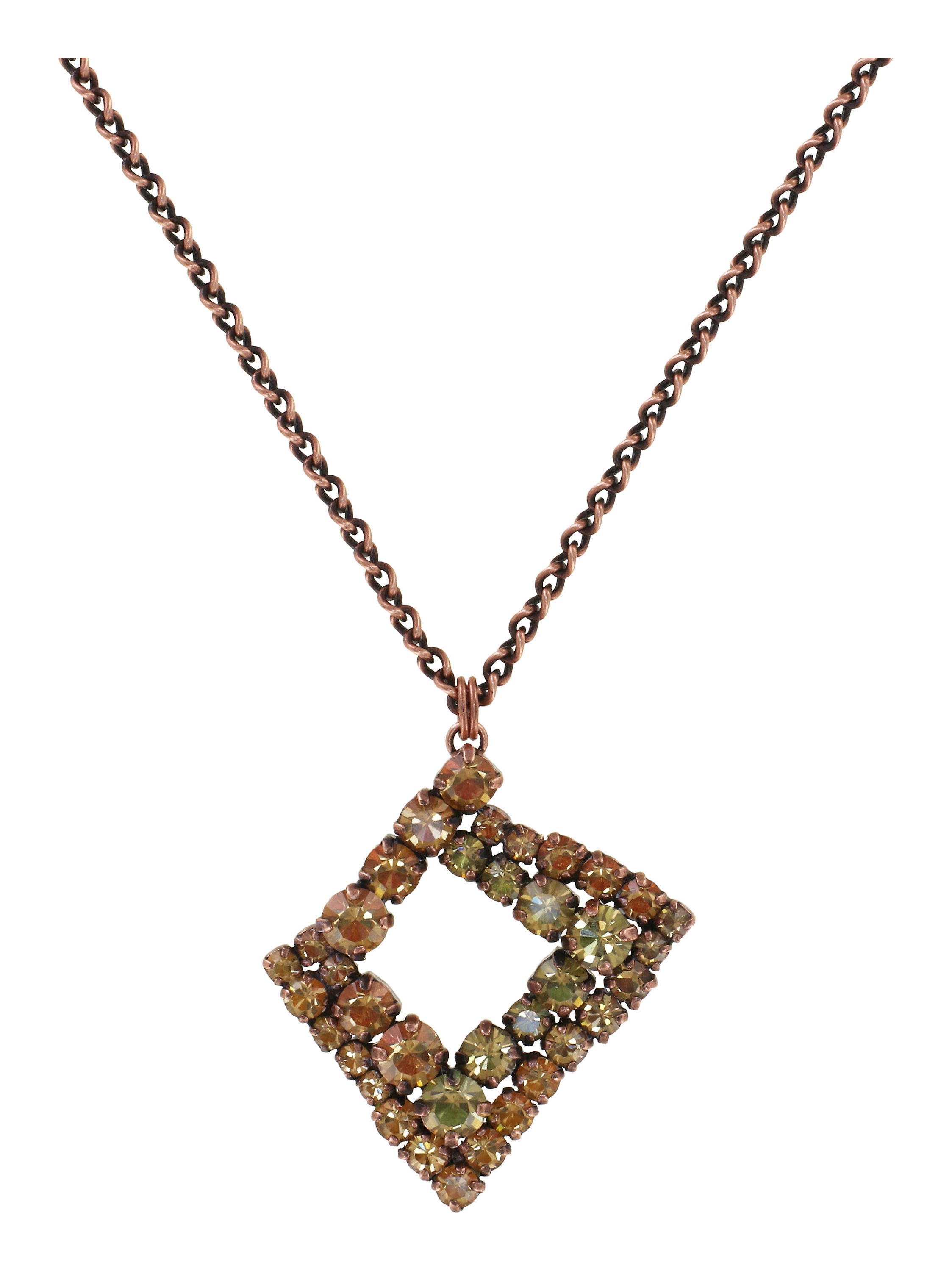 image for Necklace Pendant Mytrix Brown / Orange  