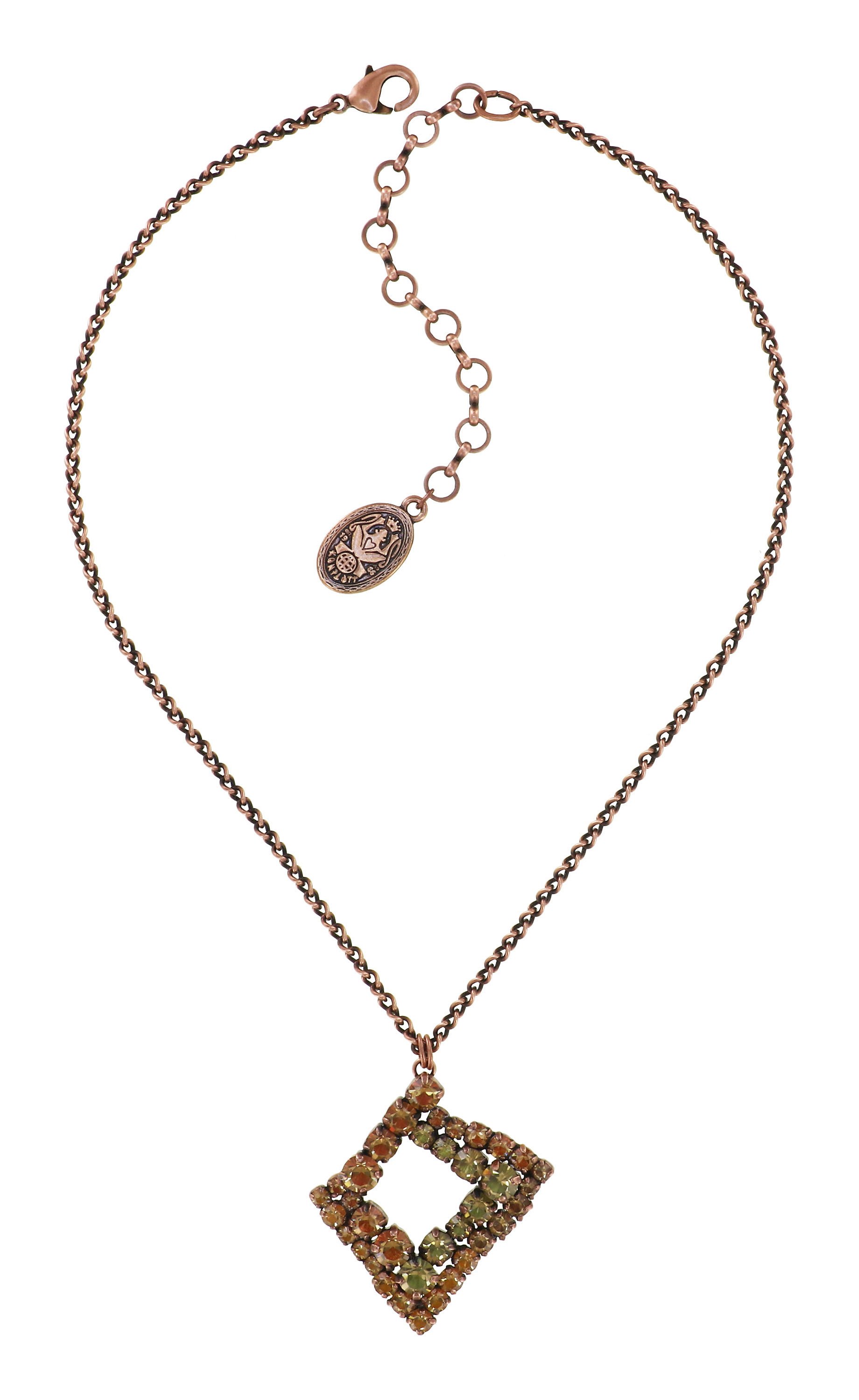 image for Necklace Pendant Mytrix Brown / Orange  