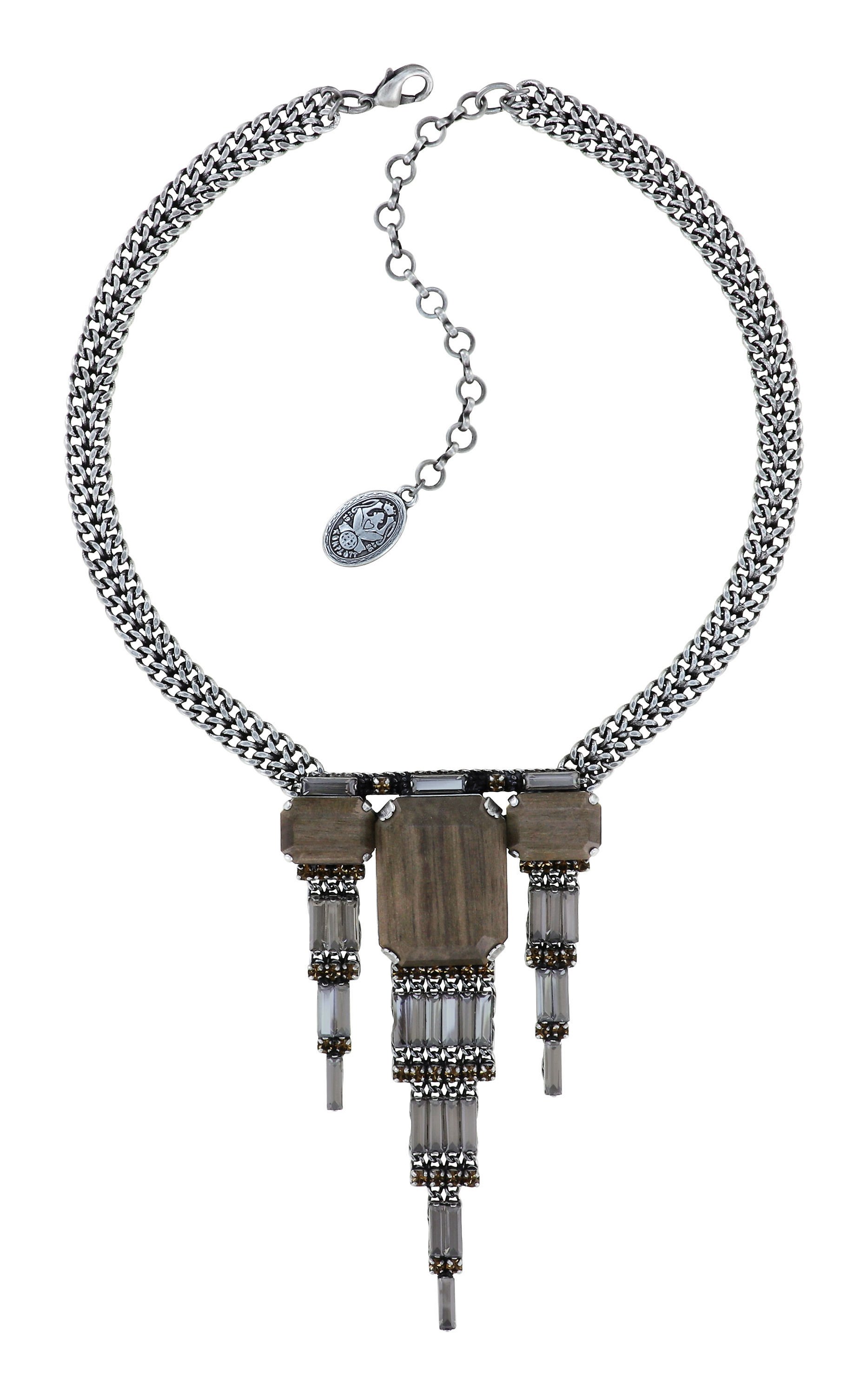 image pour Collier-Y For Tilda S Gris crystal satin 