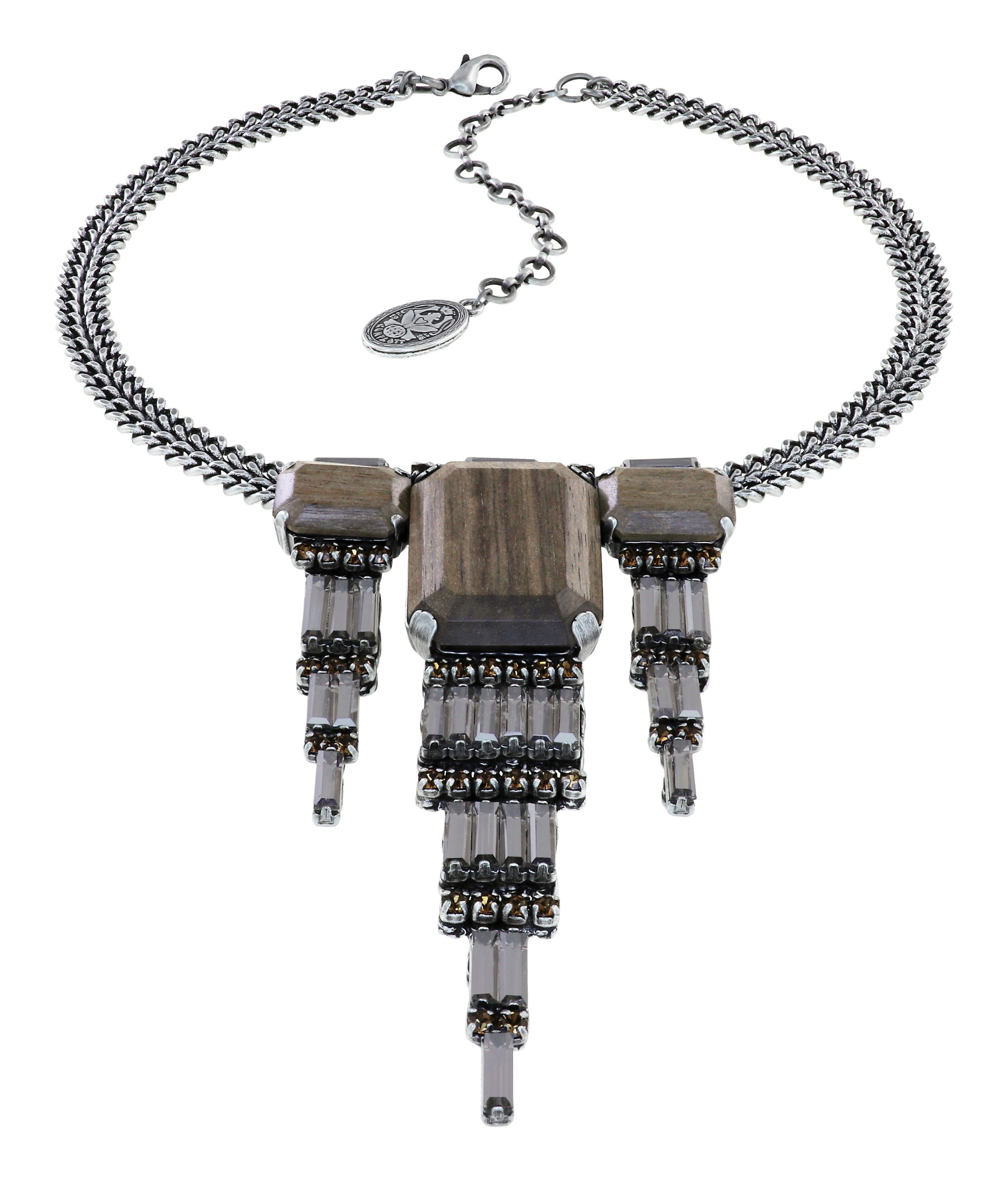 image pour Collier-Y For Tilda S Gris crystal satin 