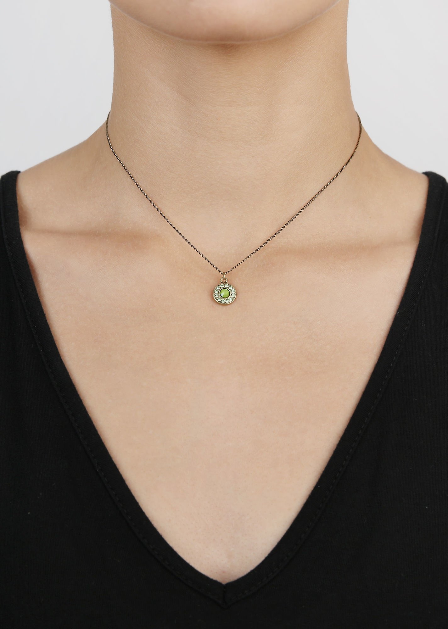 image for Necklace Pendant Spell on You Green  