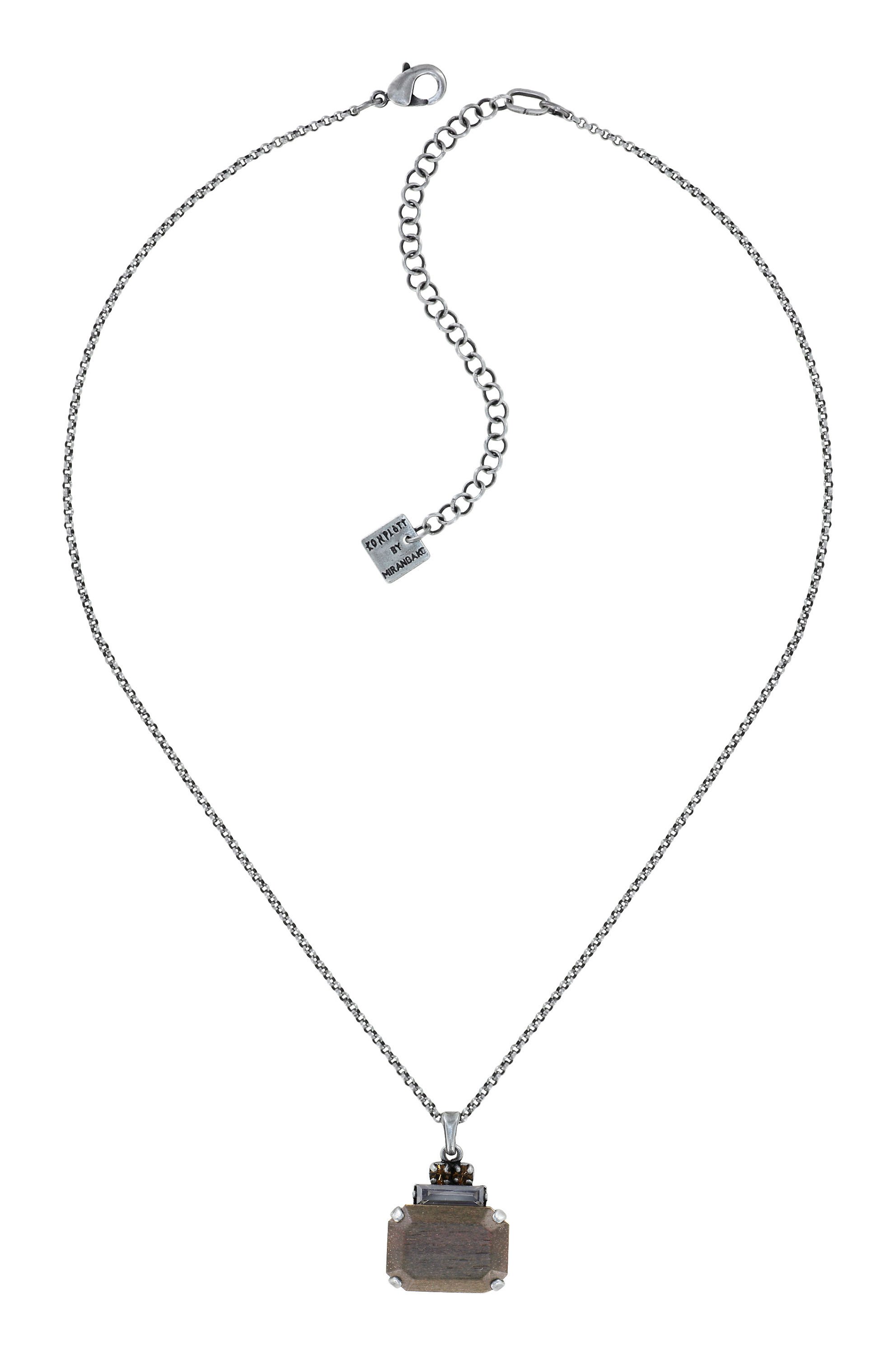 image pour Collier pendant For Tilda S Gris crystal satin 