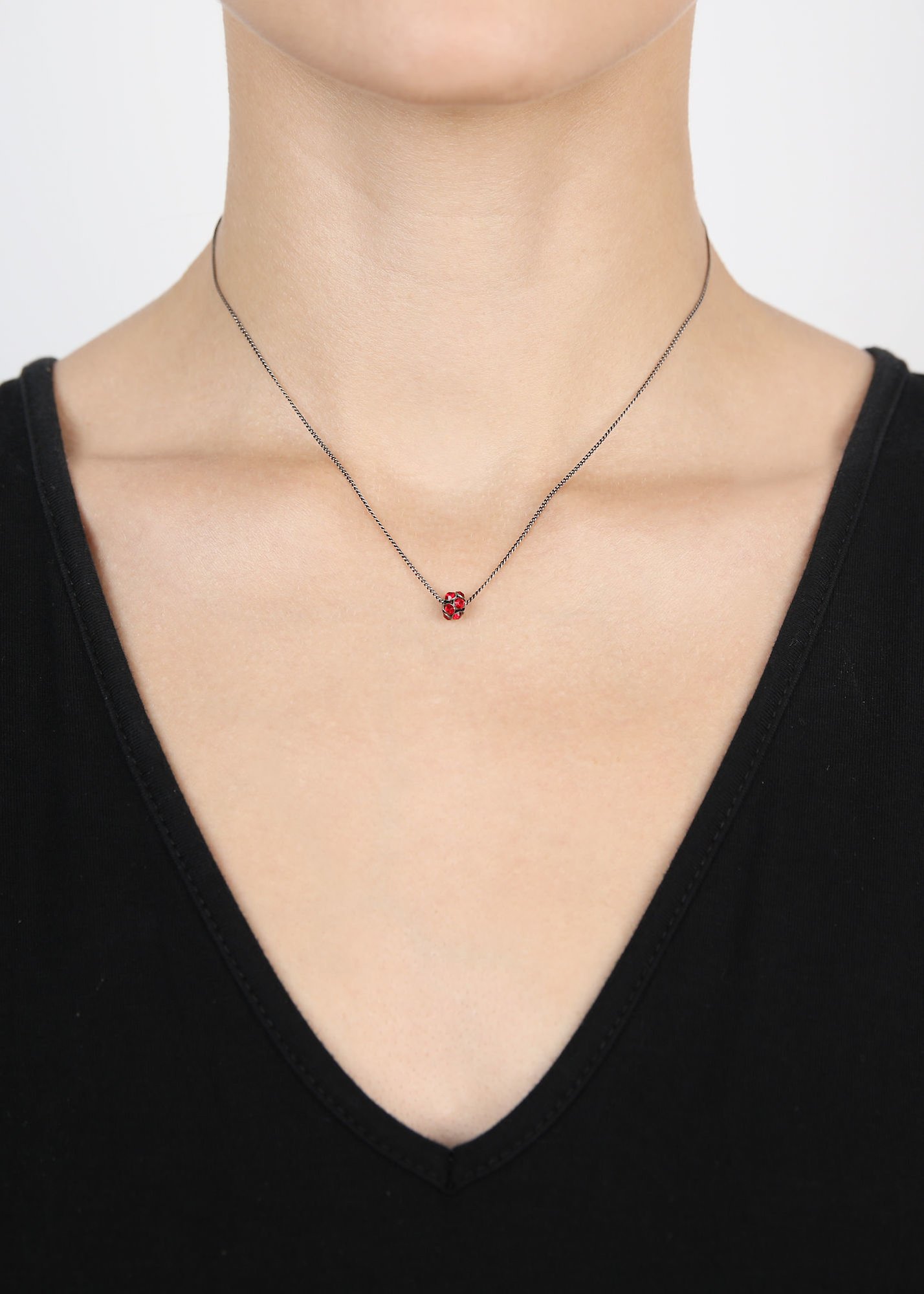 image for Necklace Disco Balls Red siam PP 18