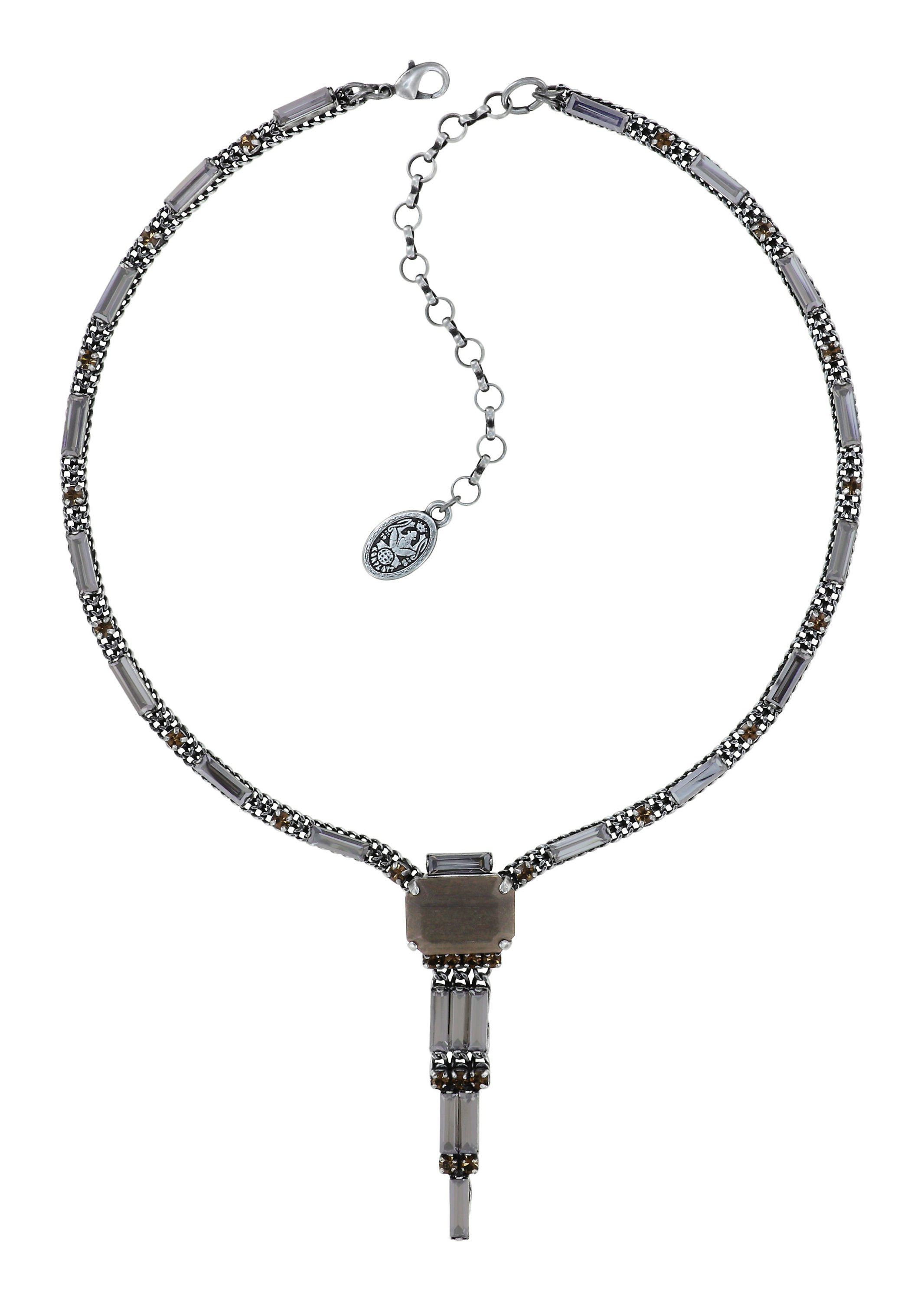 image for Necklace-Y For Tilda S Grey crystal satin 