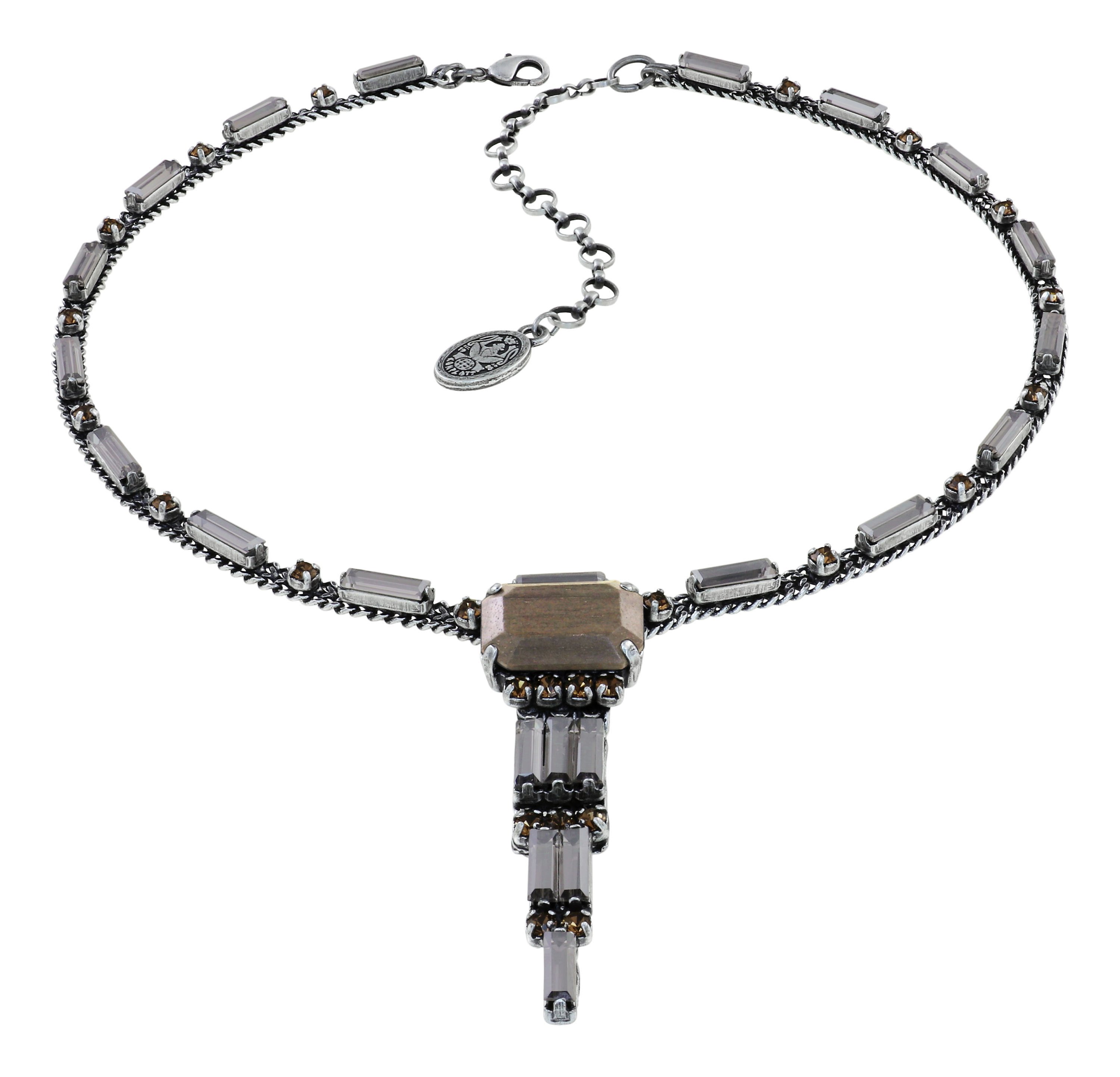 image pour Collier-Y For Tilda S Gris crystal satin 