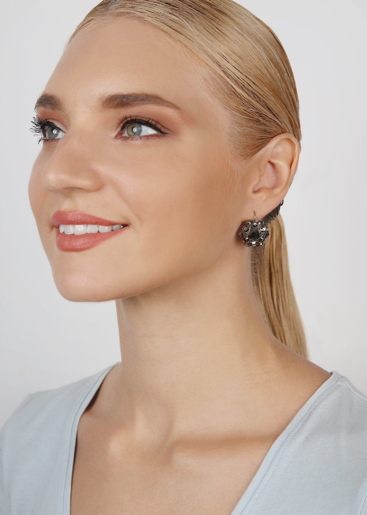 image pour Boucles d'oreilles Eurowire Bended Lights Noir jet hematite 