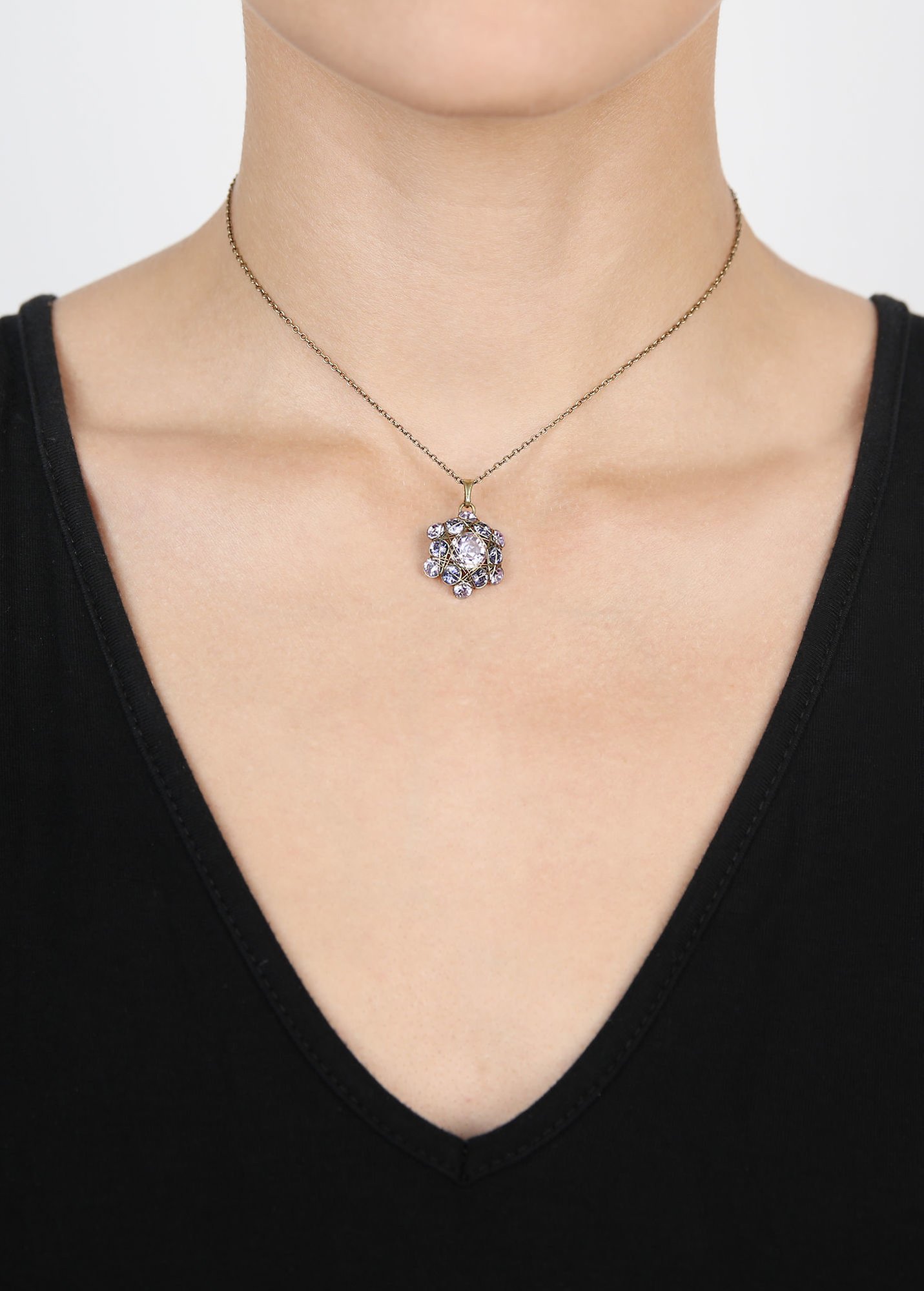 image for Necklace Pendant Bended Lights Lila  