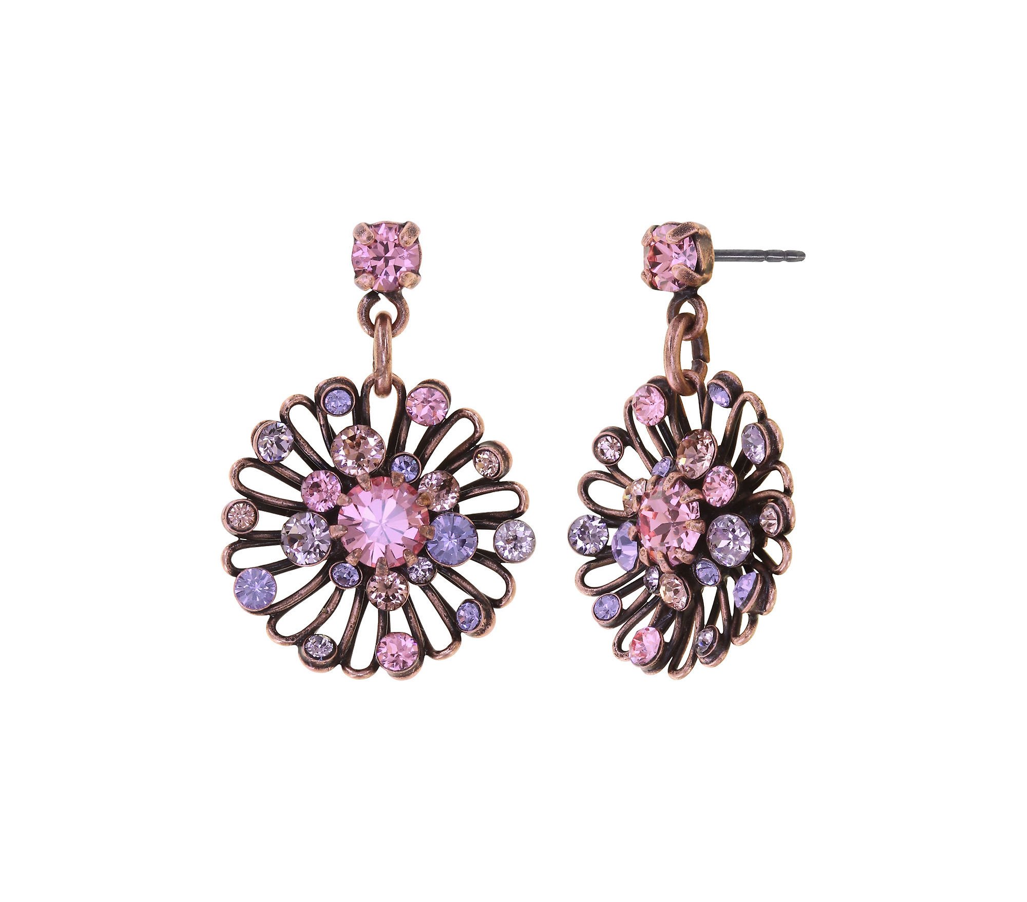 image pour Clou d'oreille pendant Distel Rose / Lila  size XS