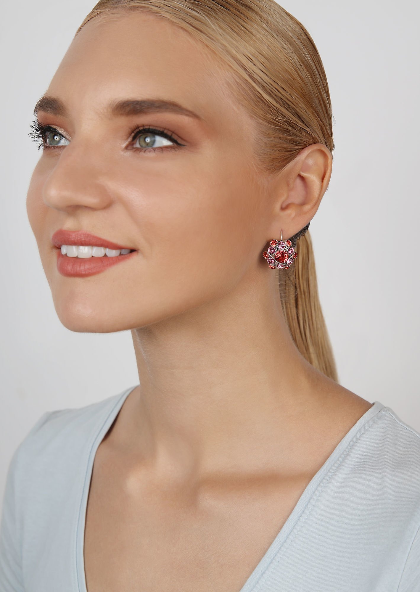 image pour Boucles d'oreilles Eurowire Bended Lights Coralline / Rose  