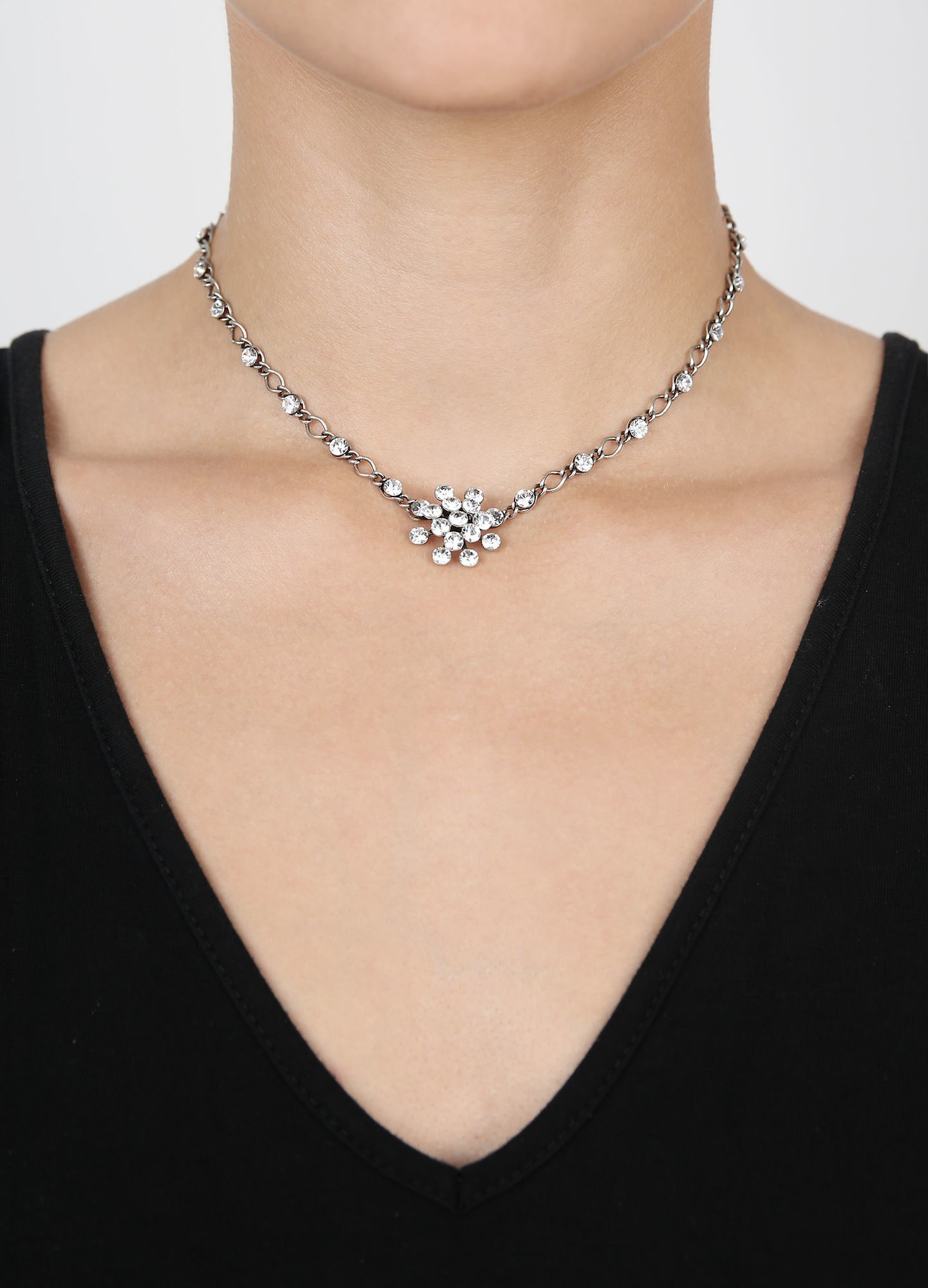 image for Necklace Magic Fireball White crystal Classic Size (21mm Ø)