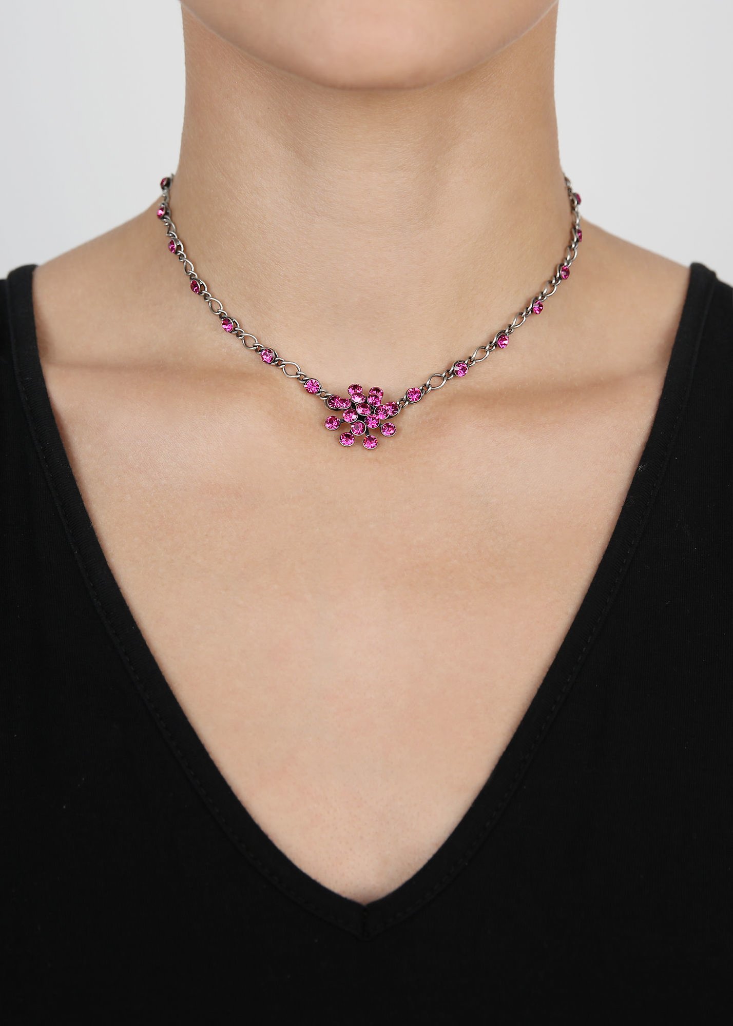 image for Necklace Magic Fireball Dark Rose fuchsia Classic Size (21mm Ø)