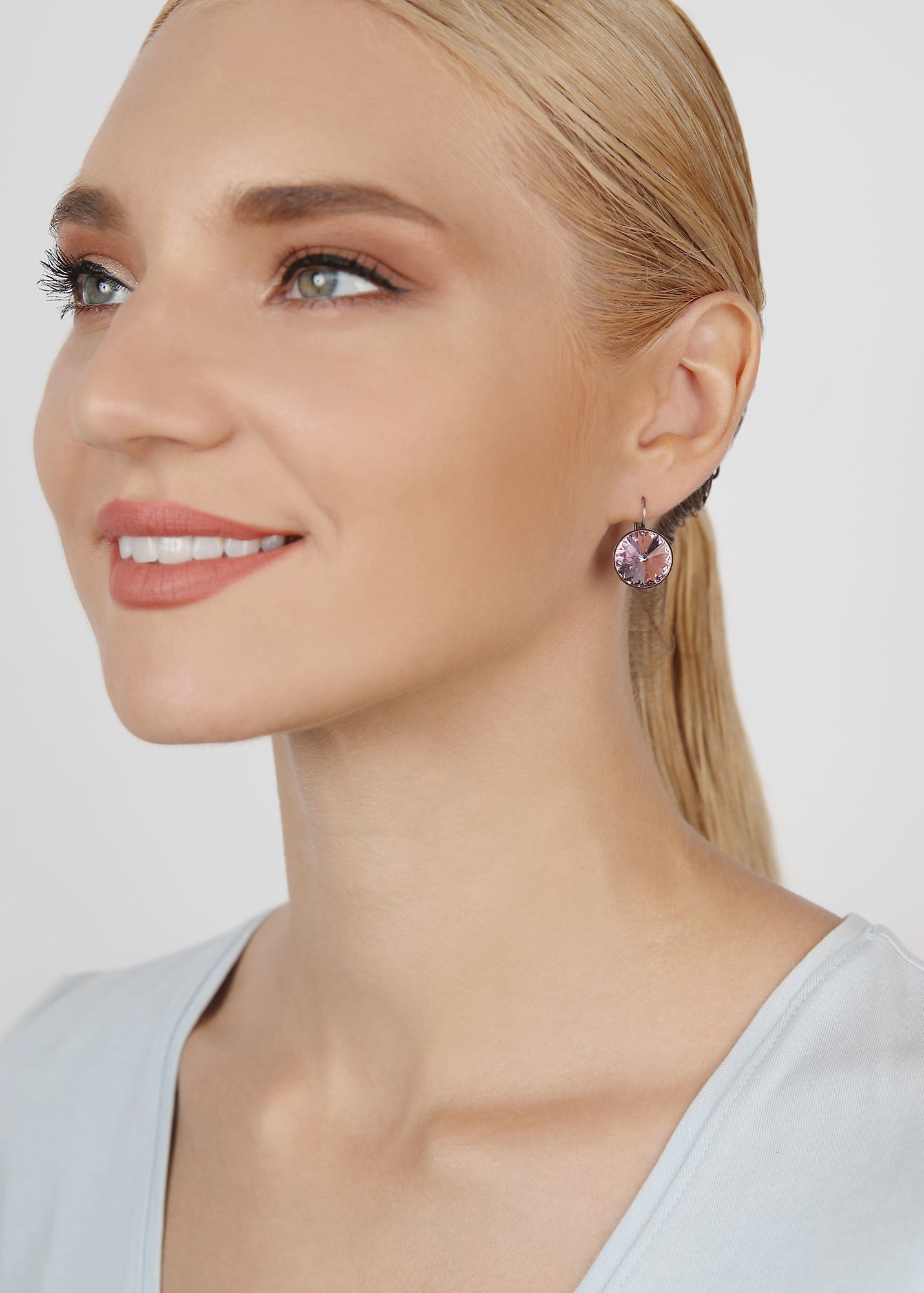 image pour Boucles d'oreilles Eurowire Rivoli Lila light amethyst 14mm