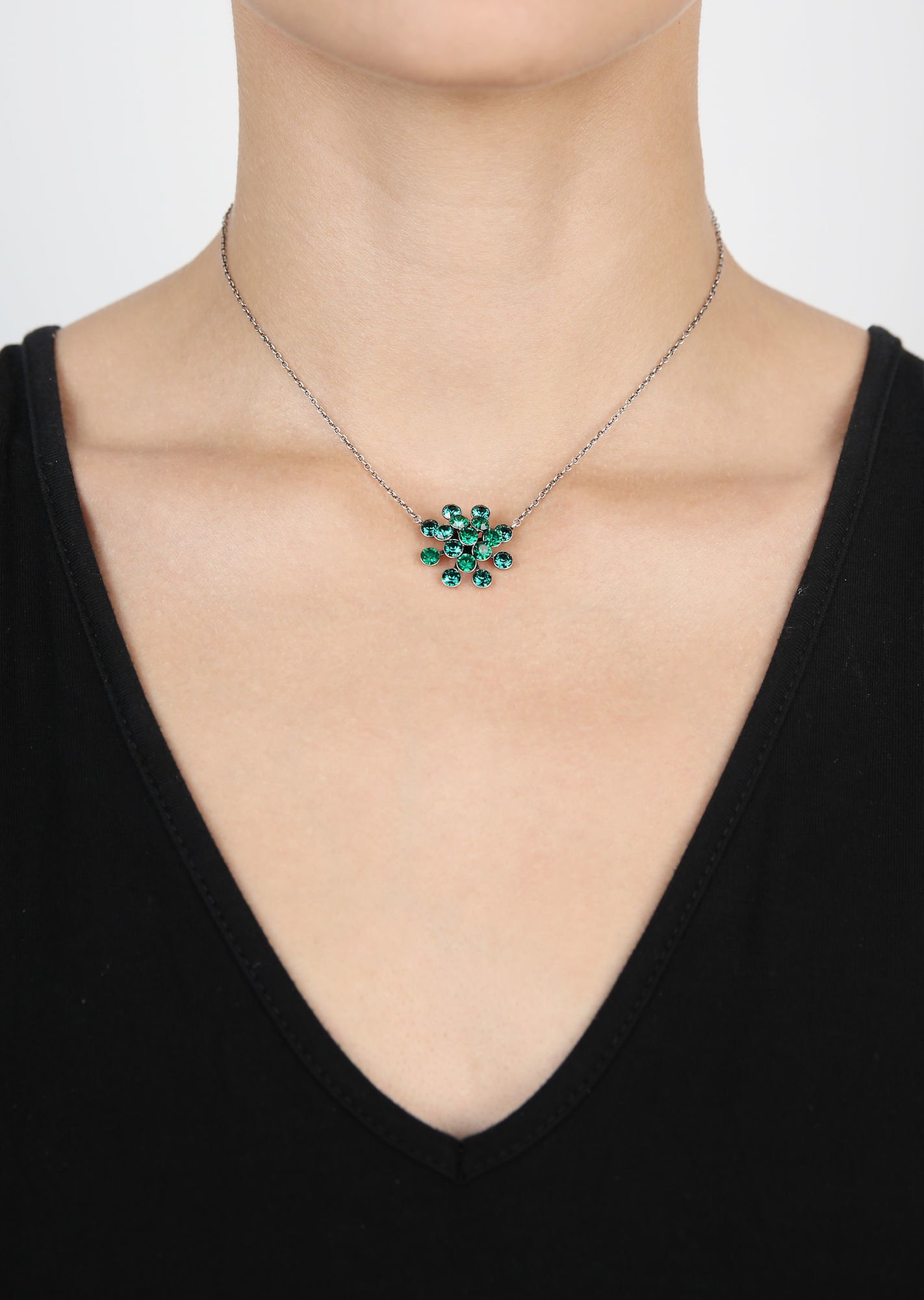 image for Necklace Pendant Magic Fireball Green emerald Classic Size (21mm Ø)