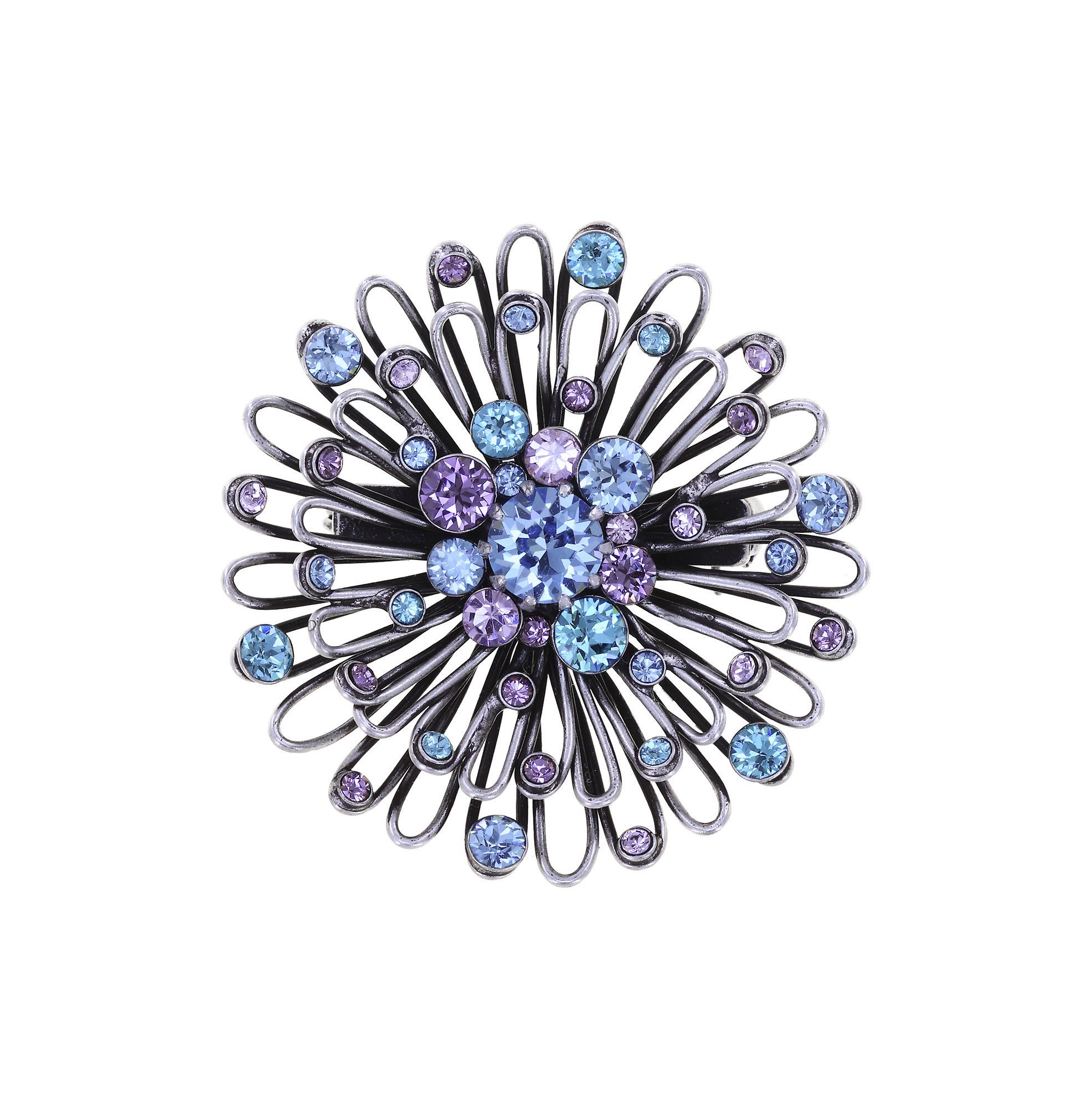 Bild für Brosche Distel Blau / Lila  Größe L