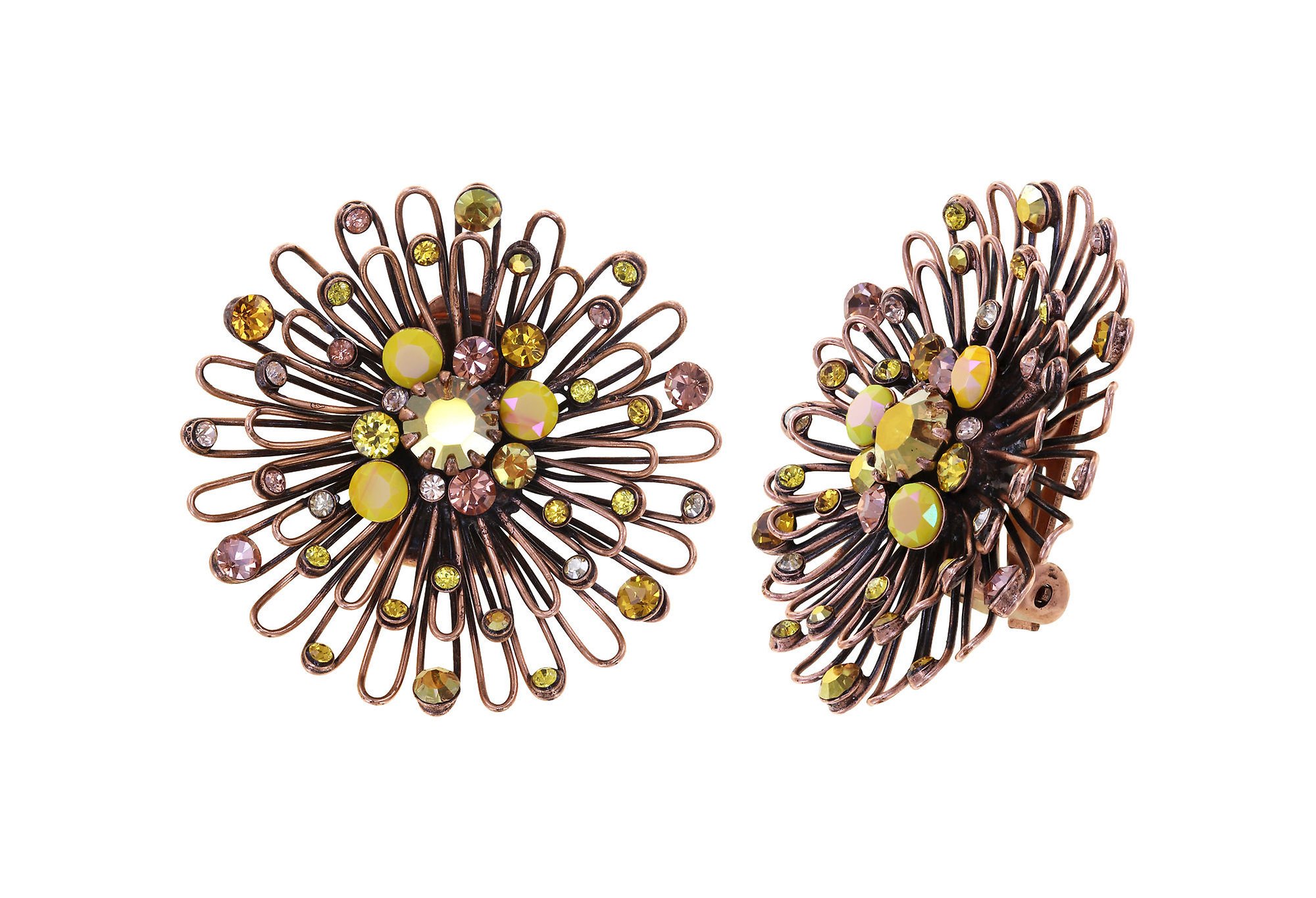 image pour Boucles d'oreilles Clip Distel Jaune  size L