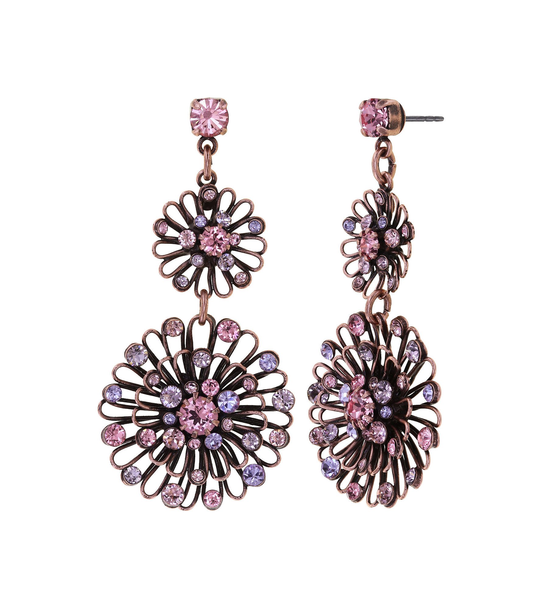 image pour Clou d'oreille pendant Distel Rose / Lila  size M,2XS