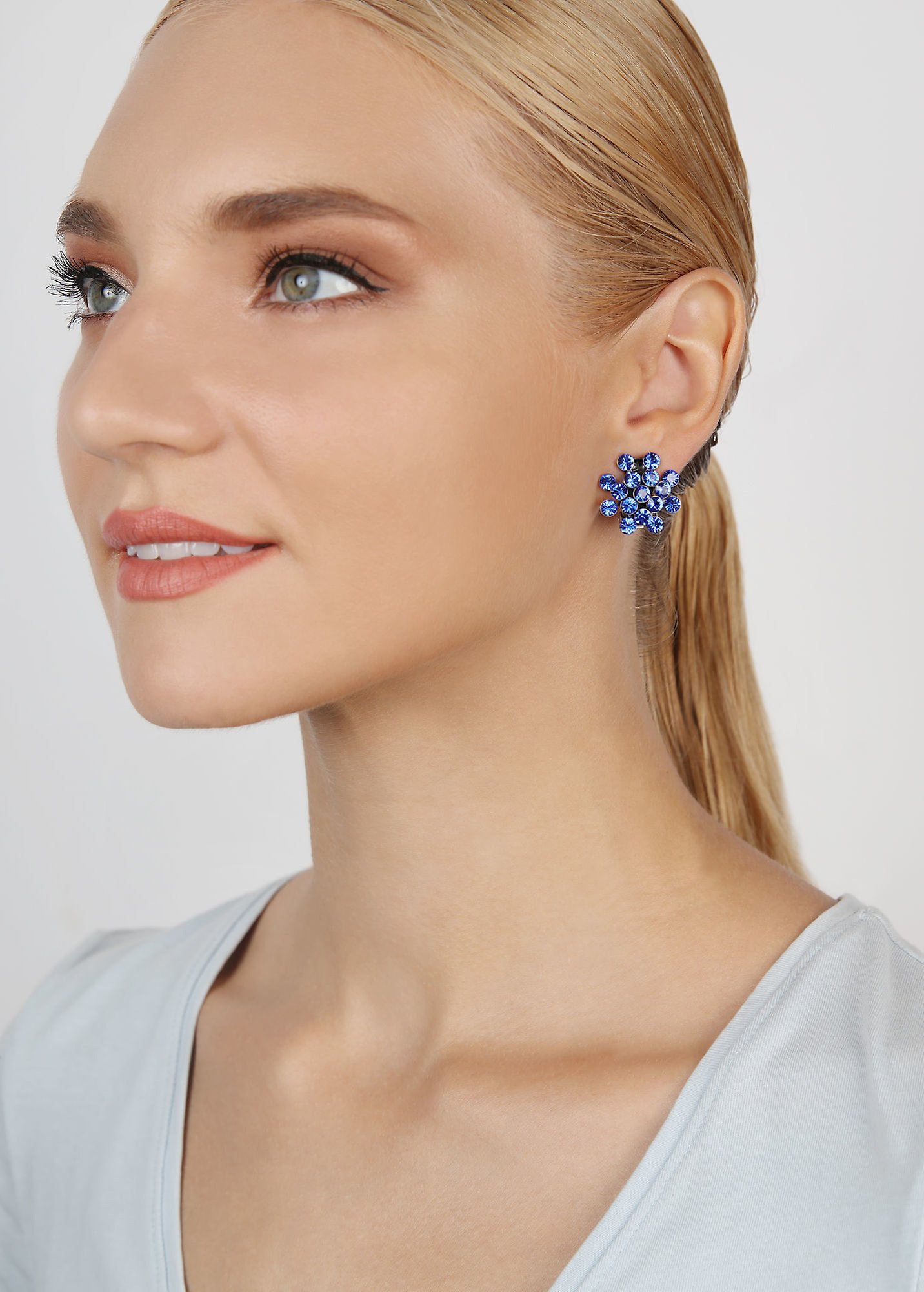 Kép Earring clip Magic Fireball Blue sapphire Classic Size (21mm Ø)