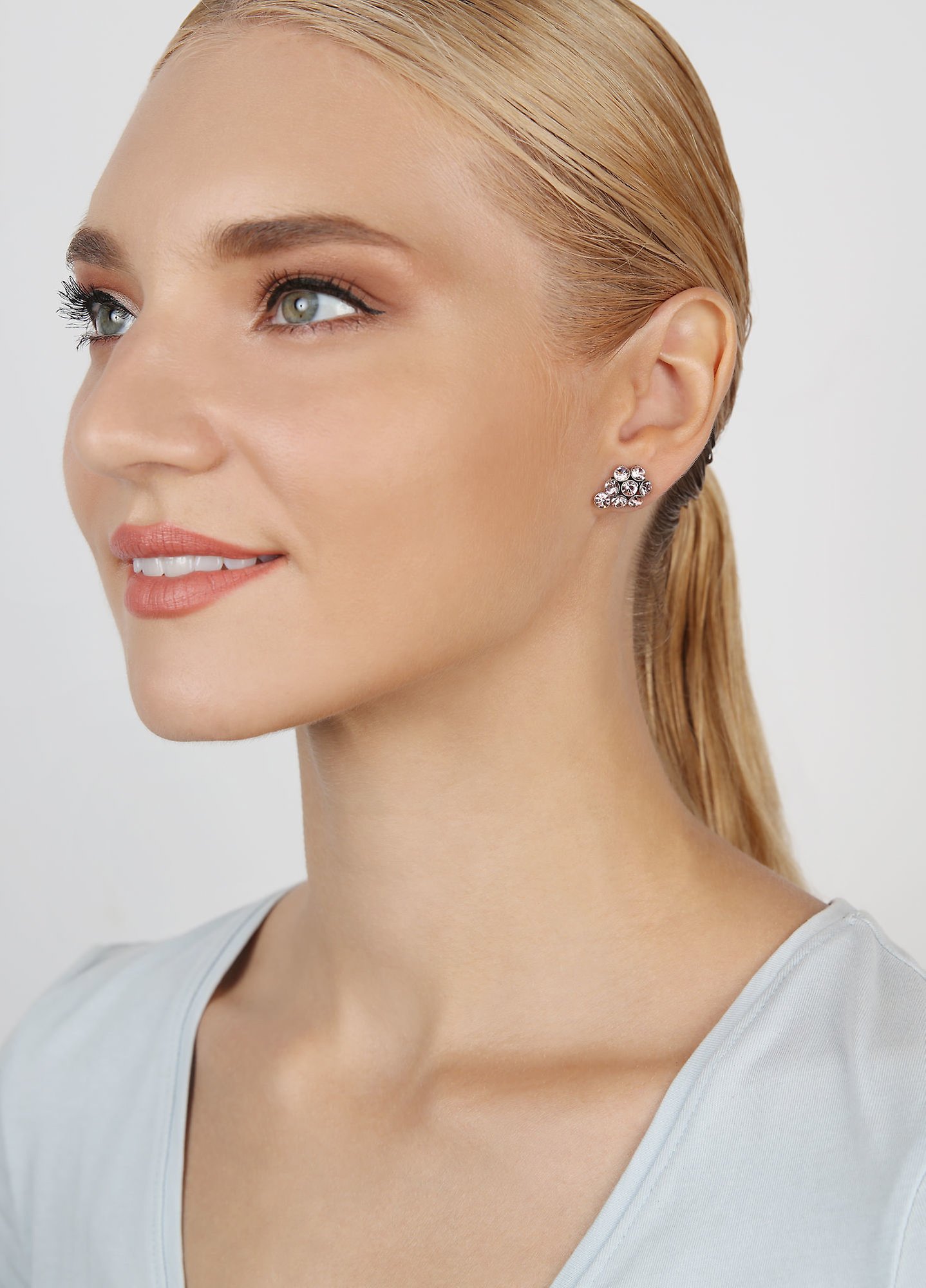 image for Earring Stud Magic Fireball Pink vintage rose Classic Size (21mm Ø)