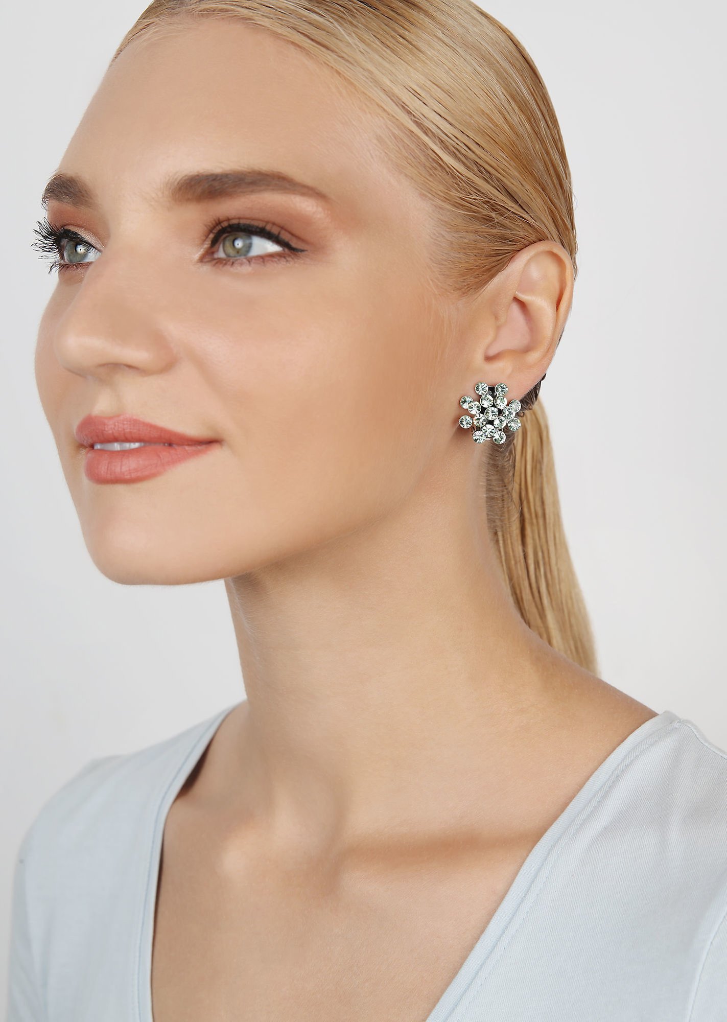 image for Earring Clip Magic Fireball Light Green chrysolite Classic Size (21mm Ø)