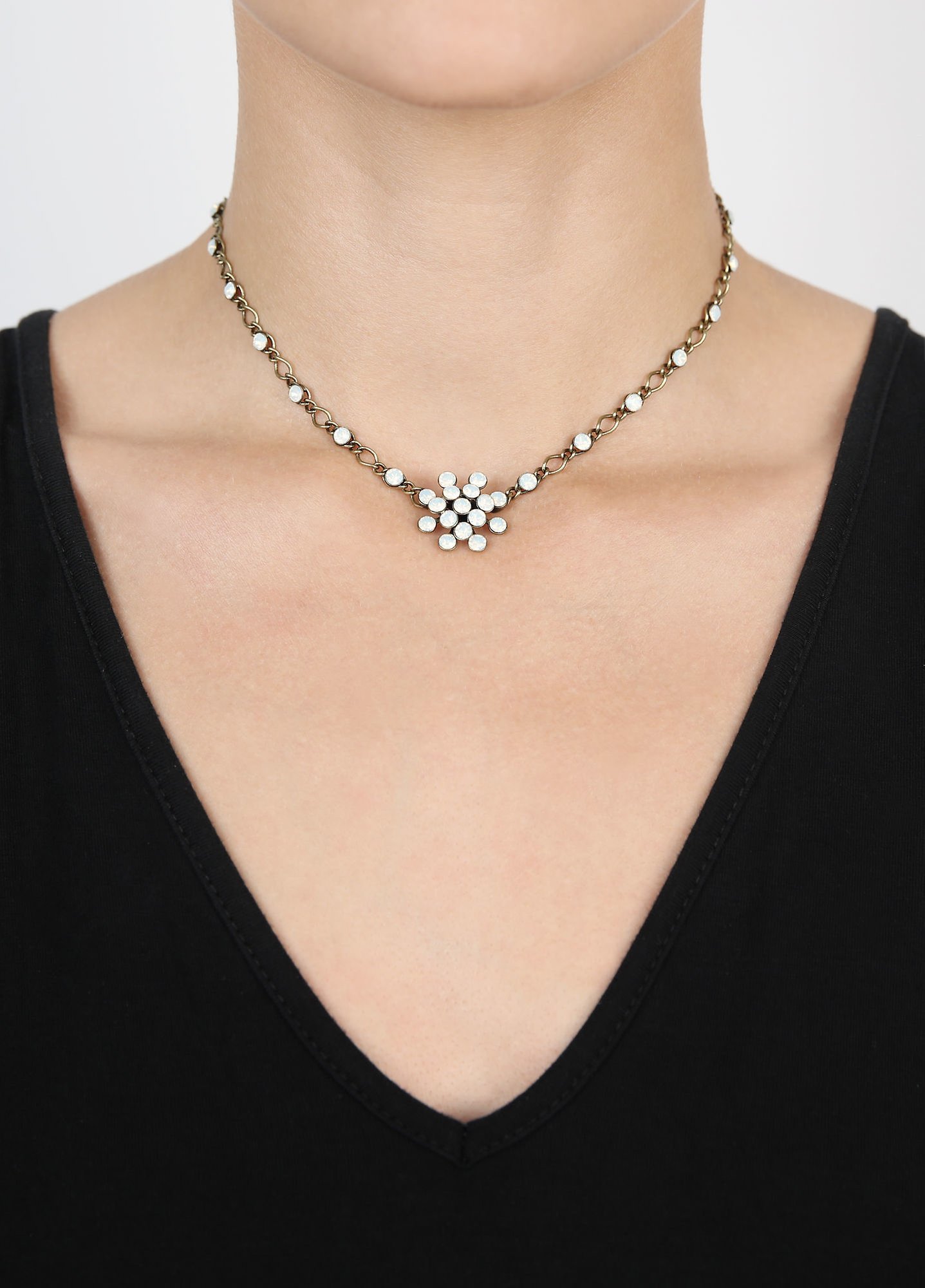 image for Necklace Magic Fireball White white opal Classic Size (21mm Ø)