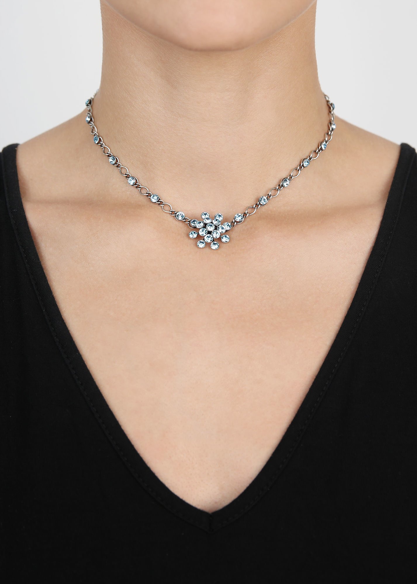 image for Necklace Magic Fireball Light Blue aquamarine Classic Size (21mm Ø)