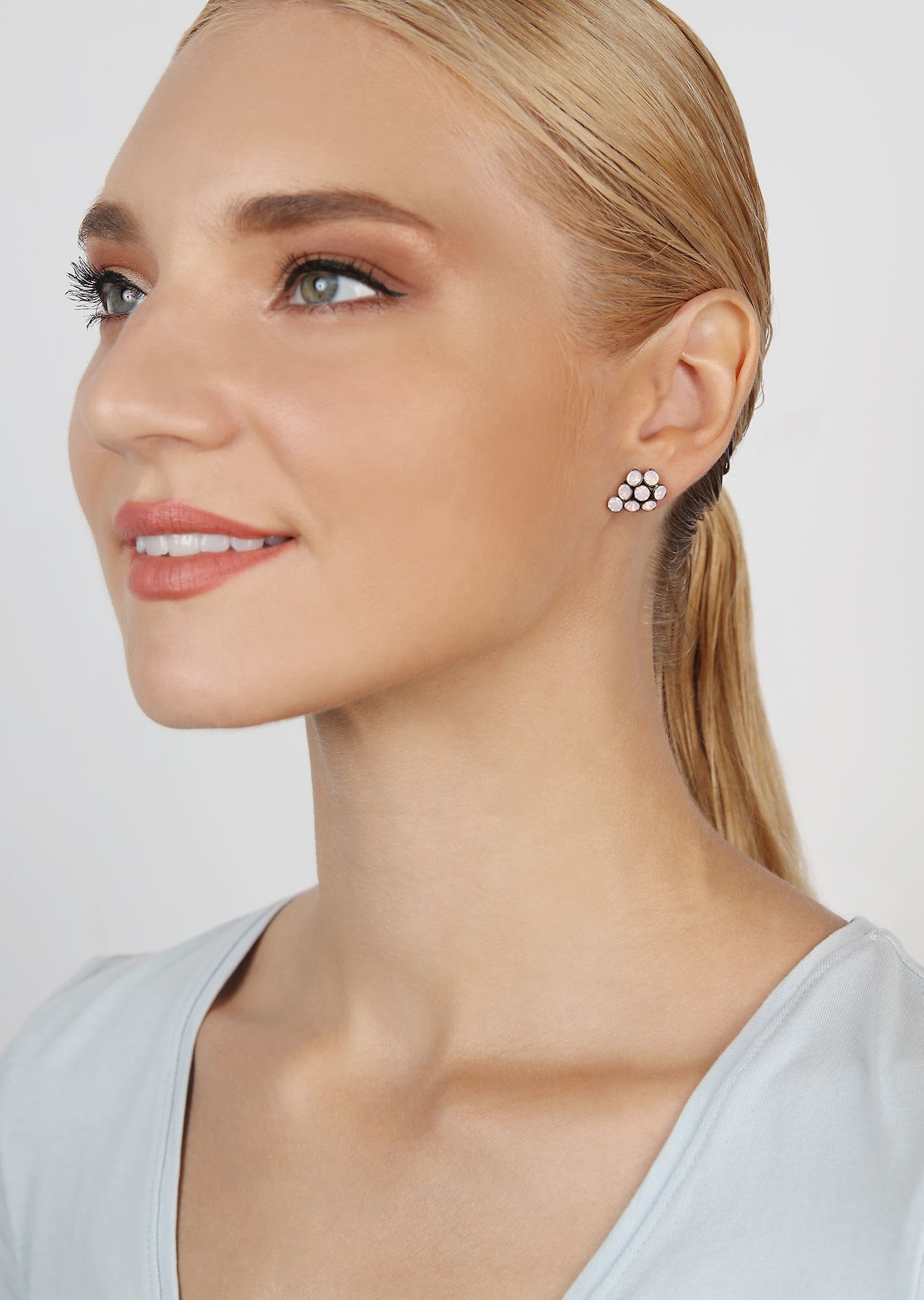 image pour Clou d'oreille Magic Fireball Rose rose opal Classic Size (21mm Ø)