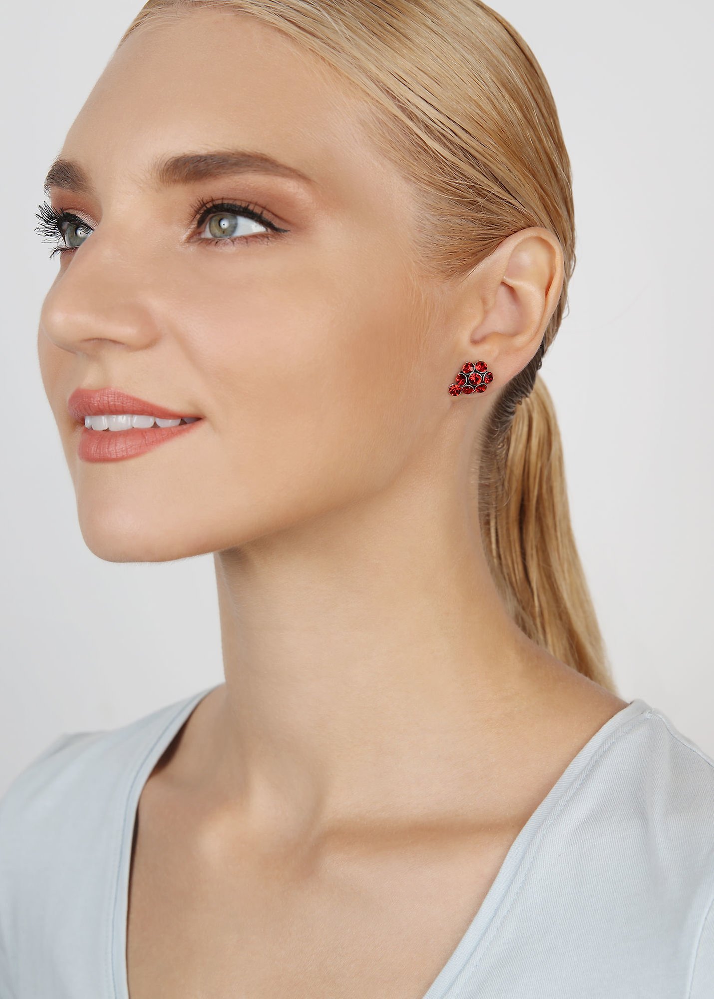 image pour Clou d'oreille Magic Fireball Rouge red velvet Classic Size (21mm Ø)