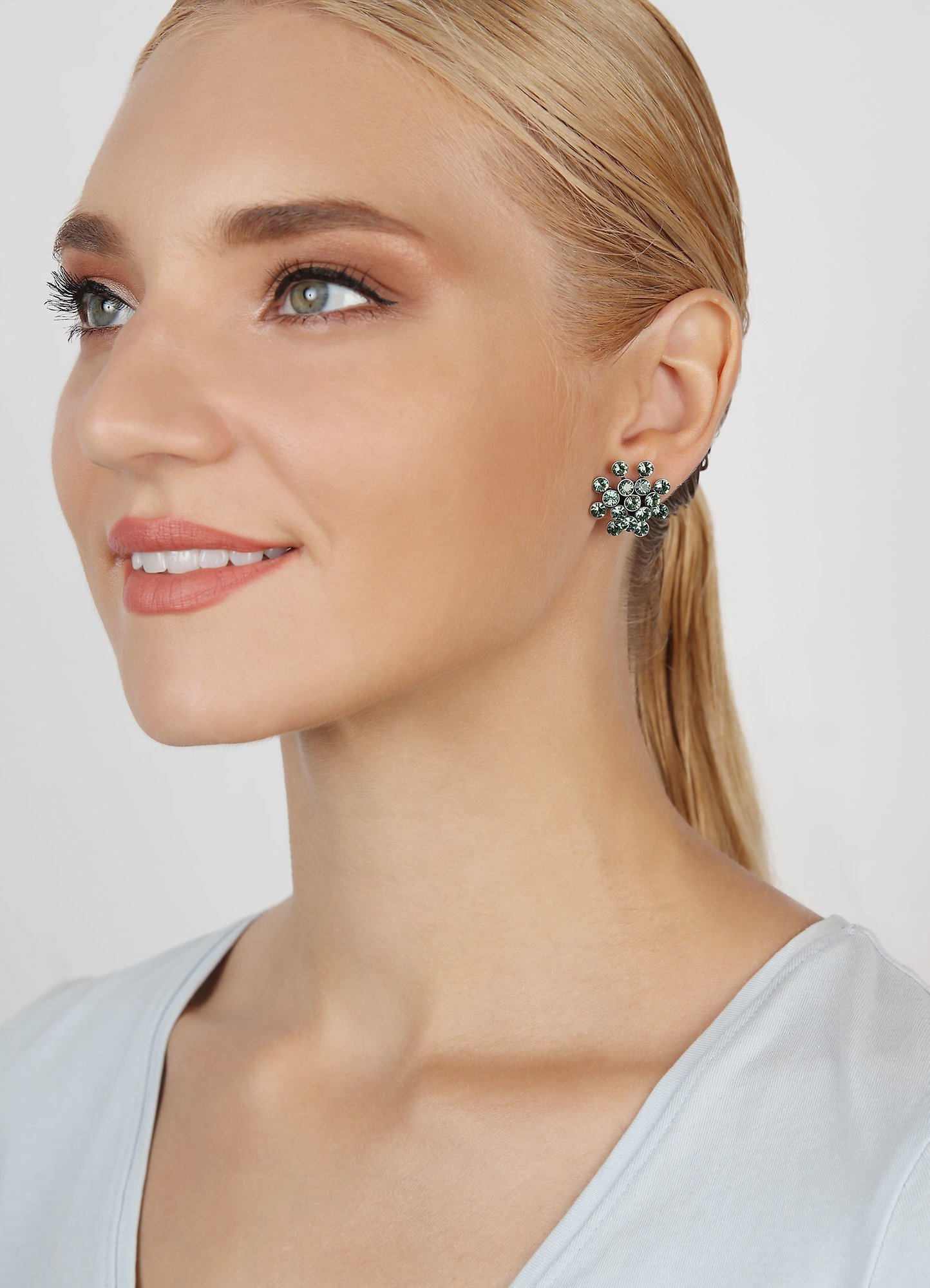 image pour Clou d'oreille Magic Fireball Vert erinite Classic Size (21mm Ø)