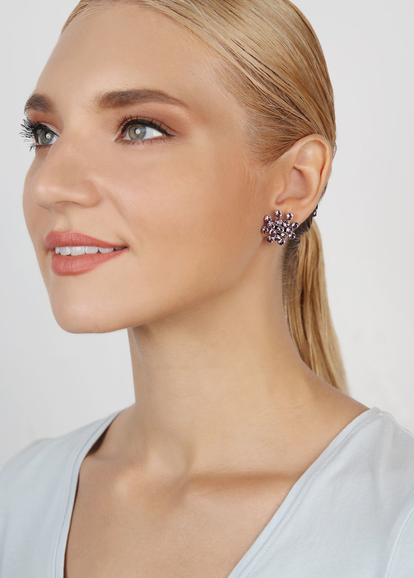 image for Earring stud Magic Fireball Lila light amethyst Classic Size (21mm Ø)