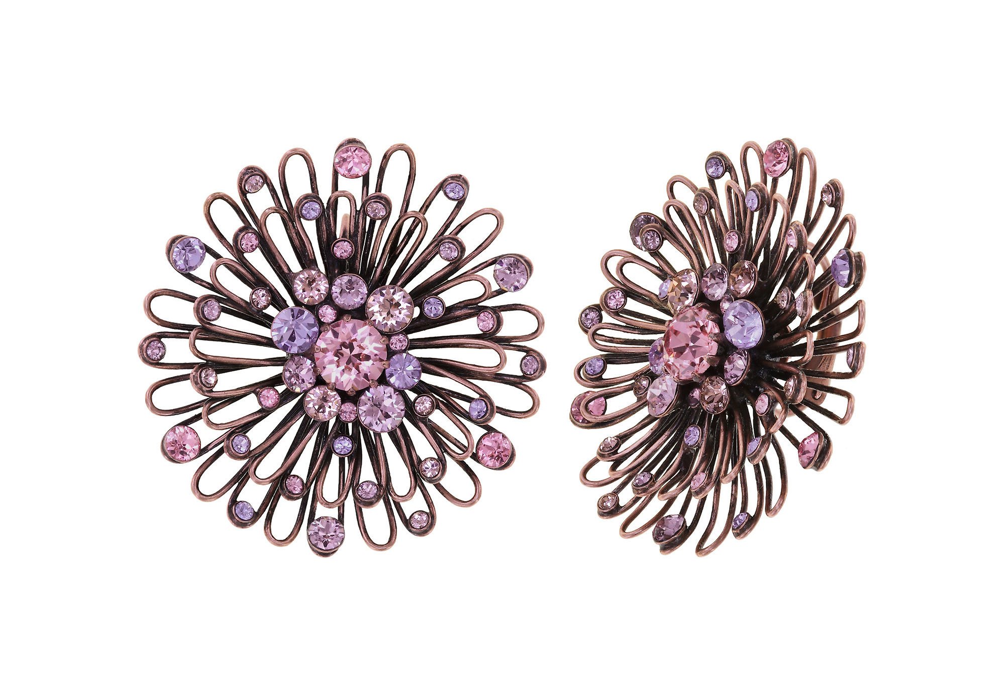 image for Earring Eurowire Distel Pink / Lila  size L
